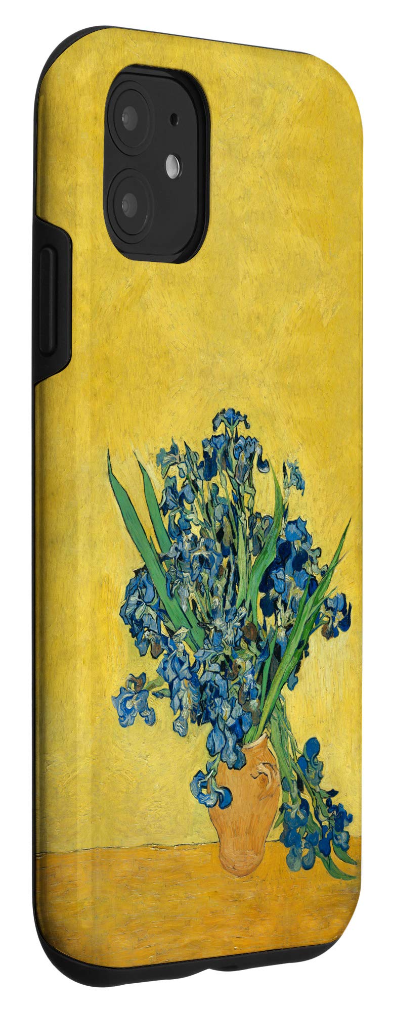 iPhone 11 Case with Irises in Vase Modern Art Design - Protective Phone Cover for Women & Men - Perfect for Home Decor, Office & Gift Giving