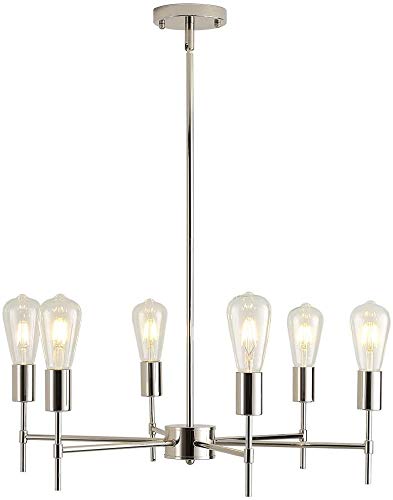 XILICON Vintage Industrial Sputnik Chandelier - 6-Light Mid Century Modern Ceiling Pendant Lighting Fixture for Dining Room, Living Room, Bedroom & Kitchen Decor