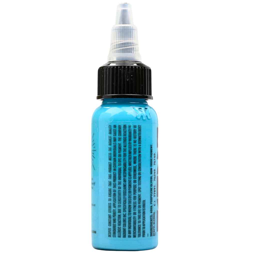Premium Aquamarine Tattoo Ink - 1 oz Bottle for Professional Tattoo Artists | Vibrant & Long-Lasting Color | Ideal for Sleeves, Fine Line & Watercolor Tattoos