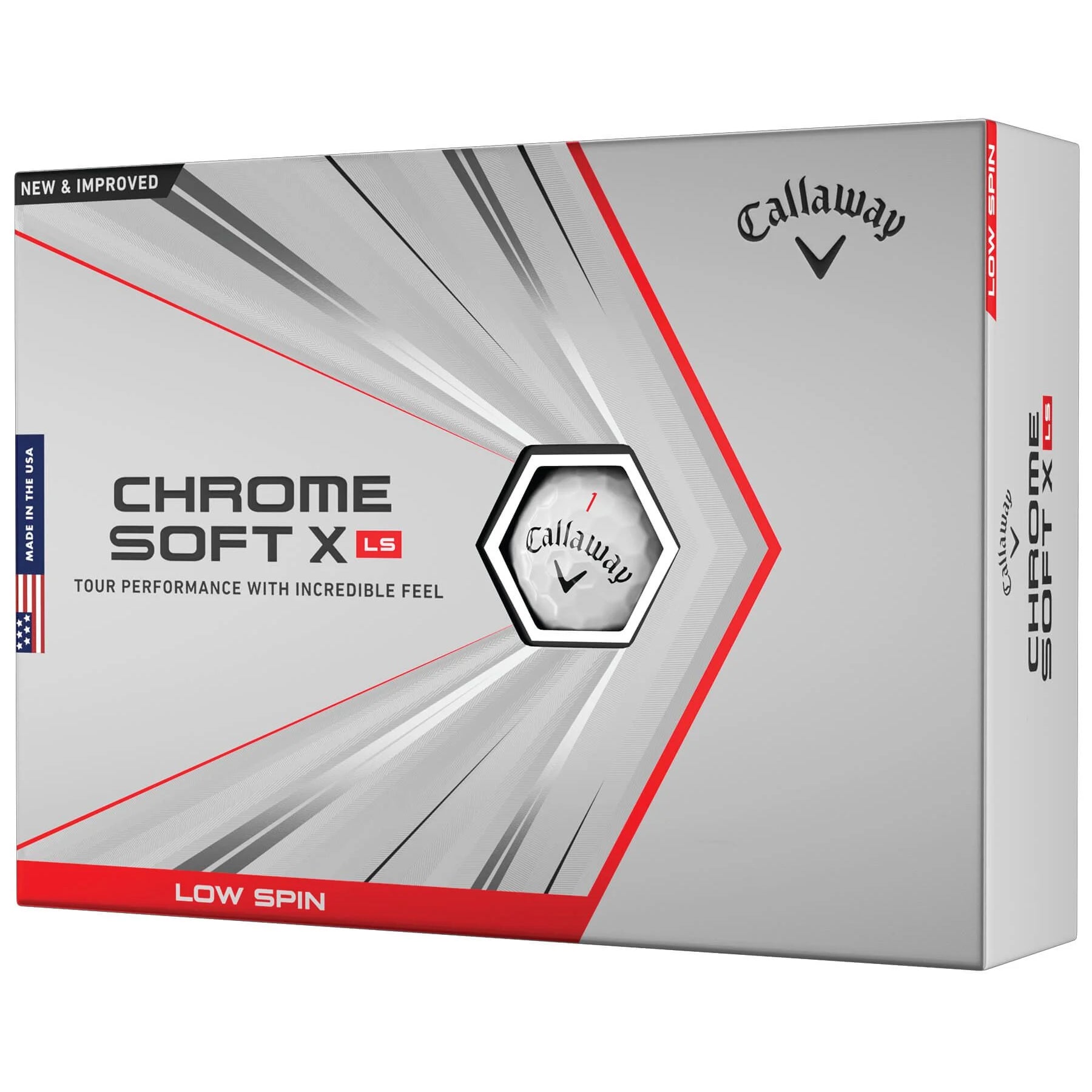 Callaway Chrome Soft X LS Golf Balls 12 Pack 2021 - Premium Low Spin Golf Balls for Long Distance & Accuracy | Perfect for Tournaments & Practice Rounds