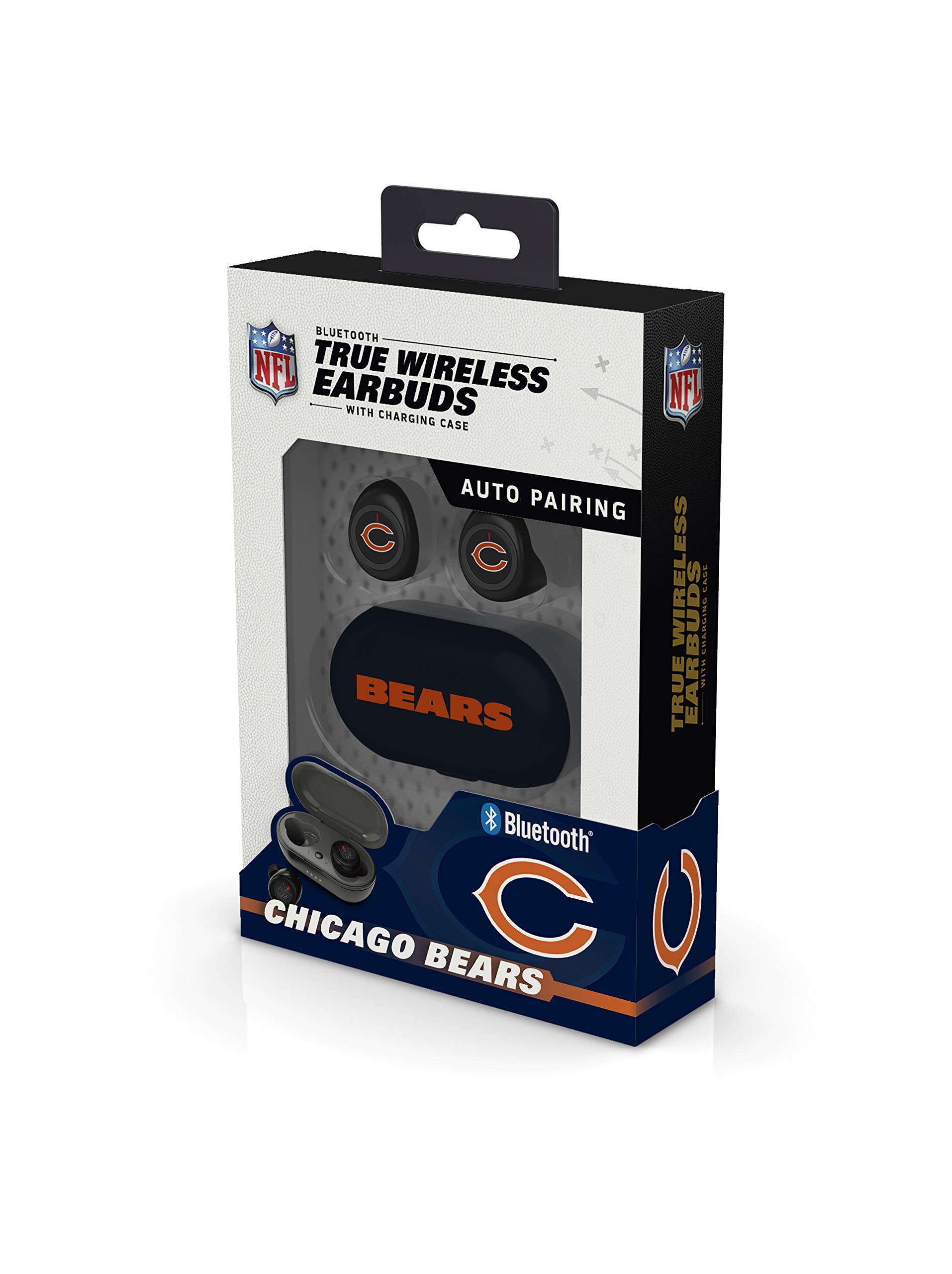 SOAR NFL True Wireless Earbuds - Bluetooth 5.0 Sports Headphones with Noise Cancelling, IPX7 Waterproof for Running, Gym & Football Games