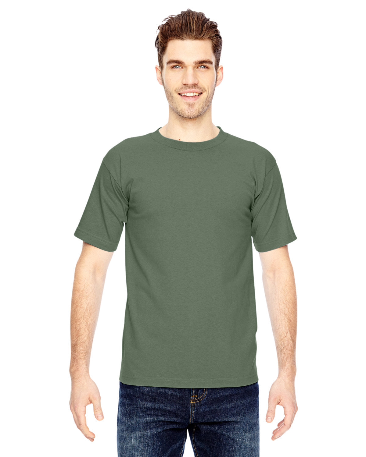 Bayside BA5100 Men's 100% Cotton T-Shirt 6.1 oz Soft Comfortable Crew Neck Tee for Casual Wear, Gym & Everyday Use
