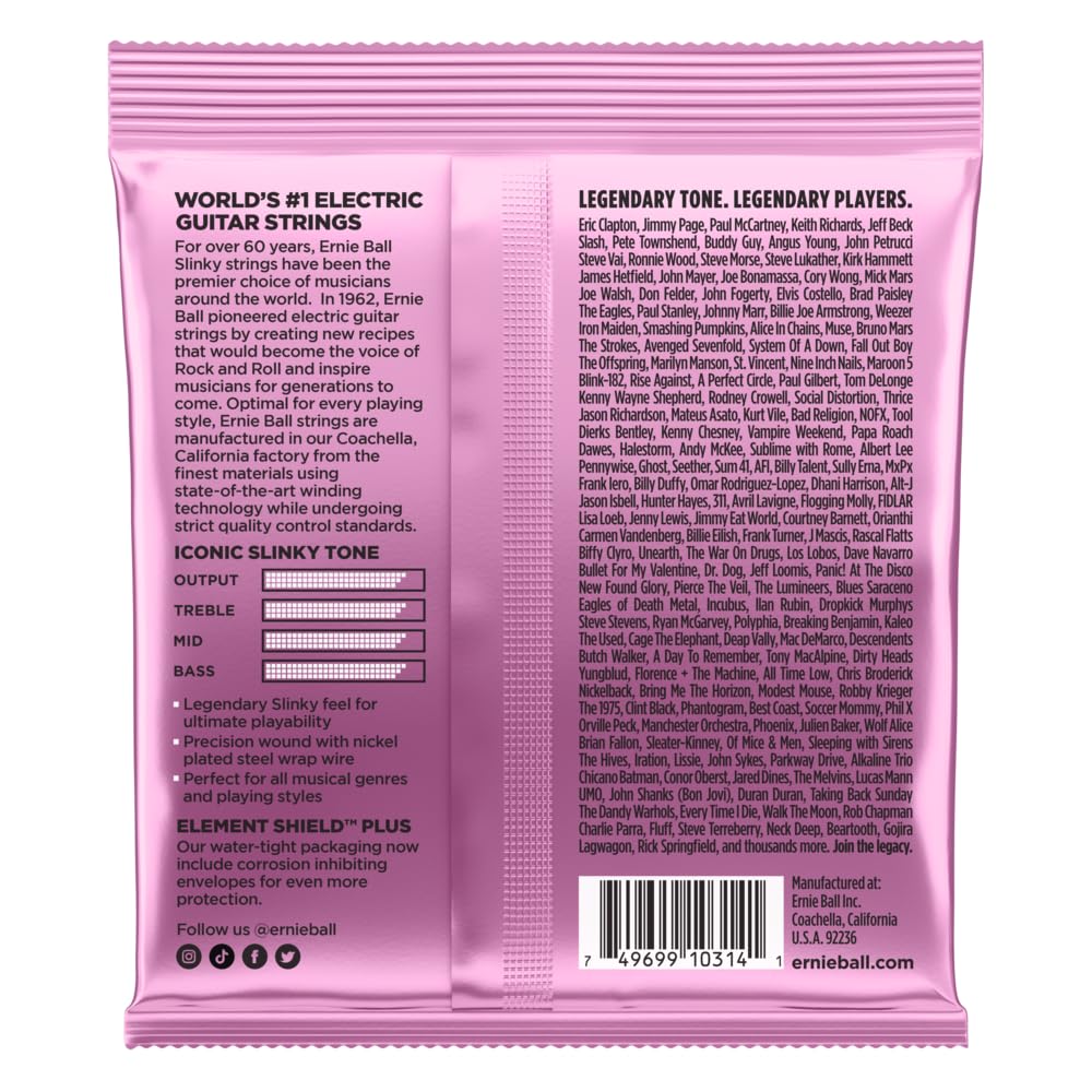 Ernie Ball Mega Slinky Nickel Wound Electric Guitar Strings - 10.5-48 Gauge (P02213) | Perfect for Rock, Metal & Heavy Playing Styles | Studio & Live Performance Guitar Accessories