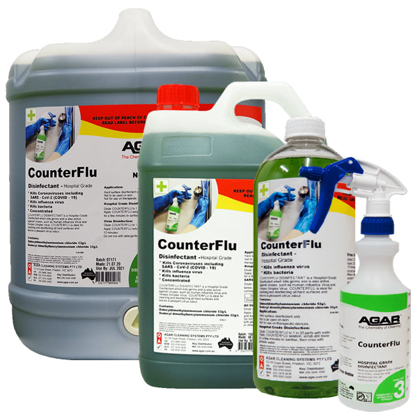 Agar CounterFlu Concentrated Hospital Grade Disinfectant | Citrus Scent | Kills 99.9% Germs | Ideal for Hospitals, Clinics & Home Use