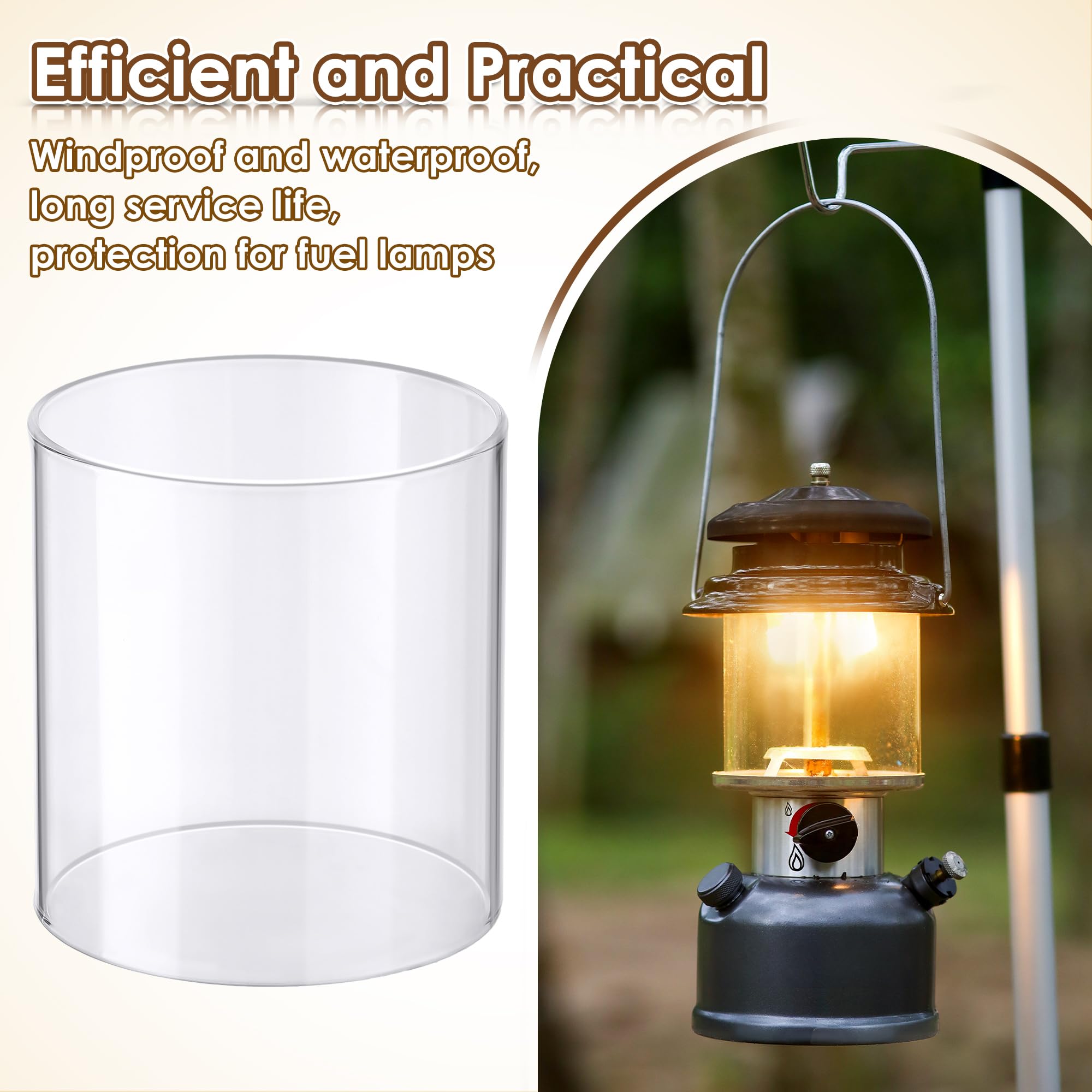 Coleman Lantern Glass Globe Replacement - Clear Propane Lantern Mantles for Outdoor Camping, Hiking & Emergency Lighting - Compatible with Coleman Fueled Lanterns - Durable Reusable Lantern Parts