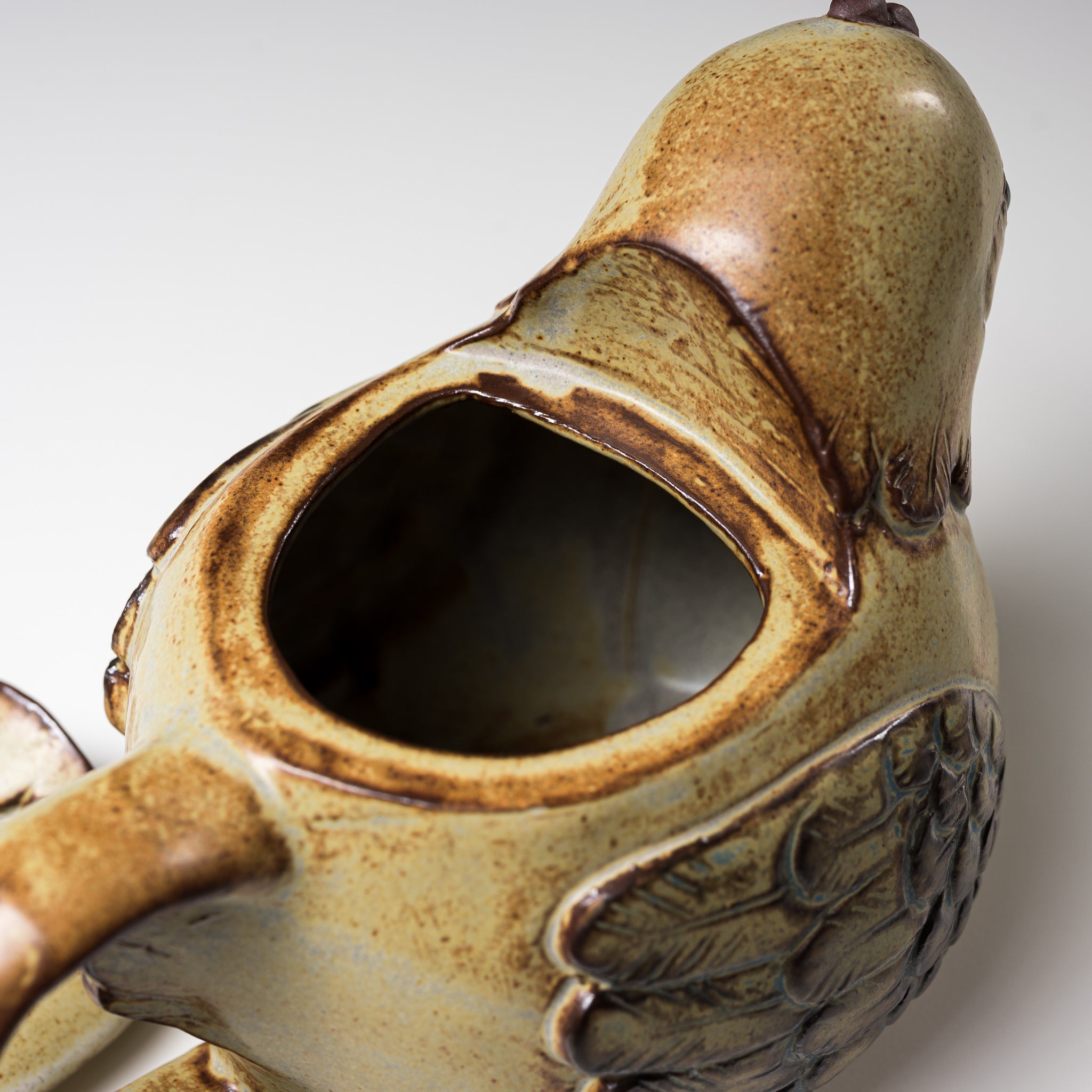Seto Ware KASHIWA Animal Teapot - Handcrafted Japanese Ceramic Chicken Teapot with Traditional Glaze | Perfect for Tea Ceremonies, Home Decor & Unique Gifts