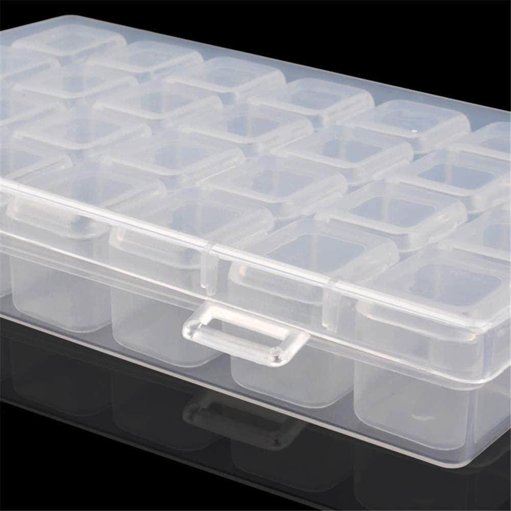 Clear Acrylic Nail Storage Box with Cover - Organize Nail Art Decorations & Accessories - Perfect for Salon, Home, and Professional Nail Artists