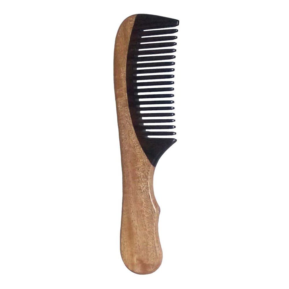 Ginni Innovations Rosewood and Neem Wood Comb for Hair Care - Natural Anti-Static Detangling Hairbrush for Smooth & Shiny Hair - Perfect for Daily Use, Travel, and Salon Styling