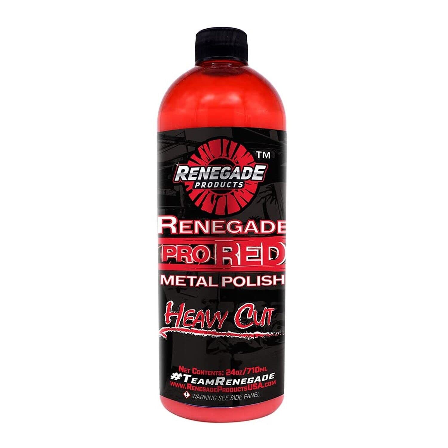UTC 3X 24 Oz Rebel Pro Red Metal Polish & Heavy Cut Compound - Microfiber Pad & Prep Applicator for Haze Restoration - Perfect for Car Detailing, Metal Restoration & DIY Projects