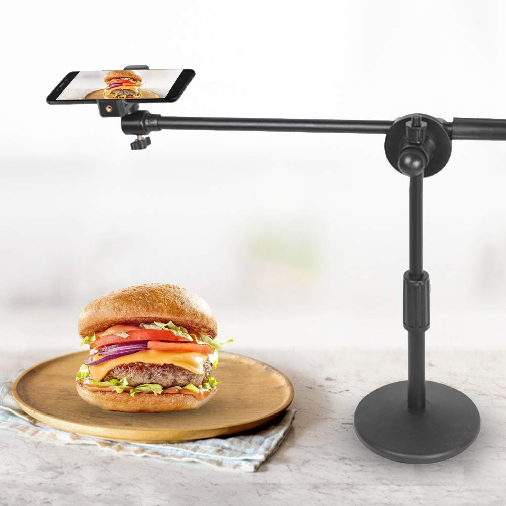 VBESTLIFE Adjustable Desktop Phone Stand with Flexible Arm - Universal Smartphone Holder for Video Recording, Live Streaming & Photography - Perfect for Home Office, YouTube Videos & TikTok Content Creation