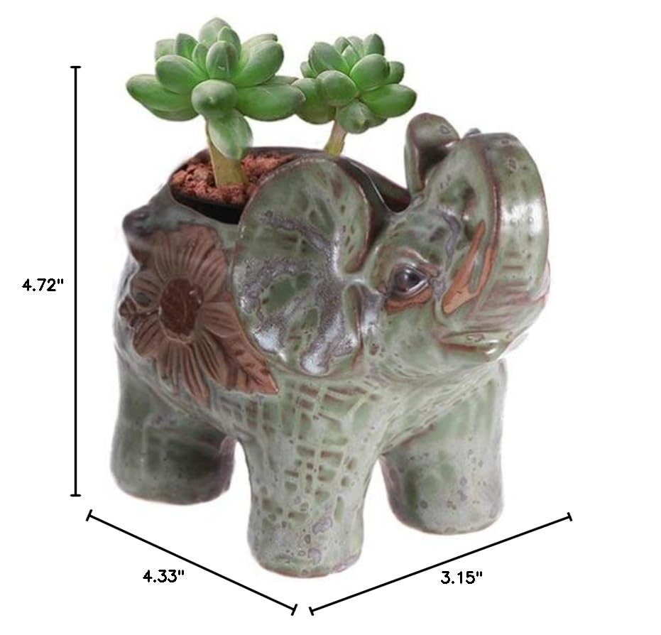 DOITOOL Stylish Ceramic Succulent Planter - Artistic Home Decor Flower Pot for Indoor Plants, Perfect for Living Room, Office, and Garden Decor