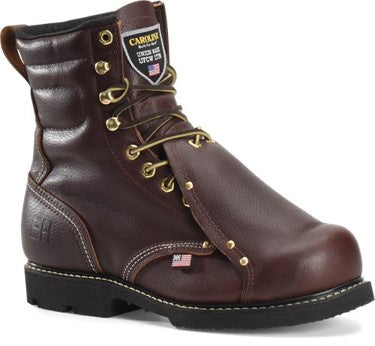 Carolina 505 External Metguard 8 Inch - Heavy Duty Steel Toe Work Boots for Construction & Industrial Safety | Slip Resistant, Waterproof Work Shoes for Men in Hazardous Work Environments