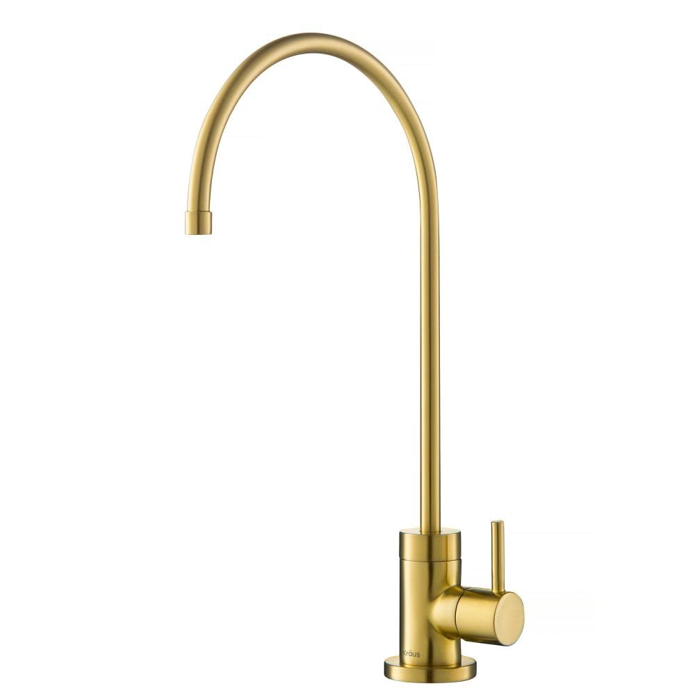 KRAUS Purita 100% Lead-Free Kitchen Water Filter Faucet in Brushed Brass, FF-100BB - Premium Drinking Water Solution for Home & Office Use