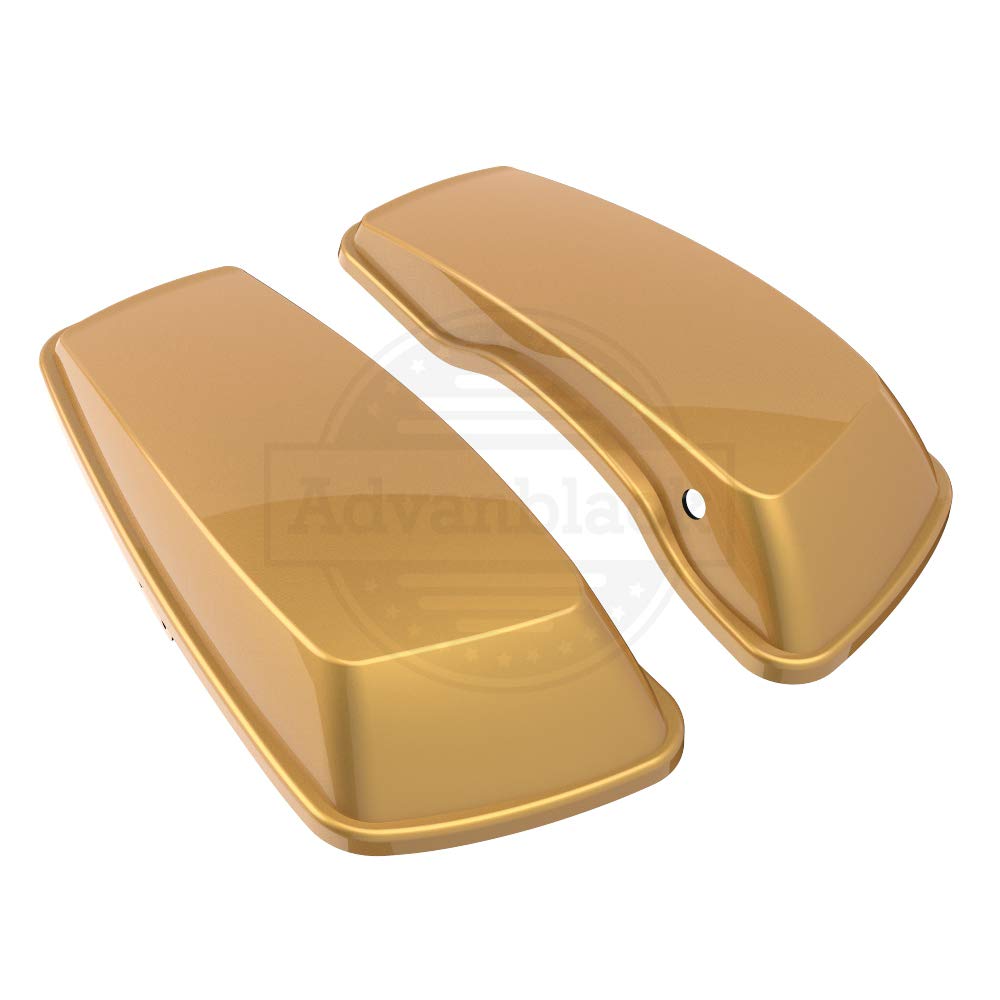 Harley Davidson Saddlebag Lids for Touring, Street Glide & Road Glide Special Models (2014-2020) - Moto Onfire Black Hills Gold Replacement Covers - Perfect for Motorcycle Storage & Custom Upgrades