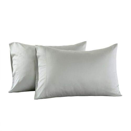 Premium 600 Thread Count Eucalyptus Tencel Lyocell Pillowcase Set (2-Pack) - Standard Size Gray Cooling Pillow Cases for Better Sleep & Hot Sleepers - Ideal for Bedroom, Hotel, and Travel Use