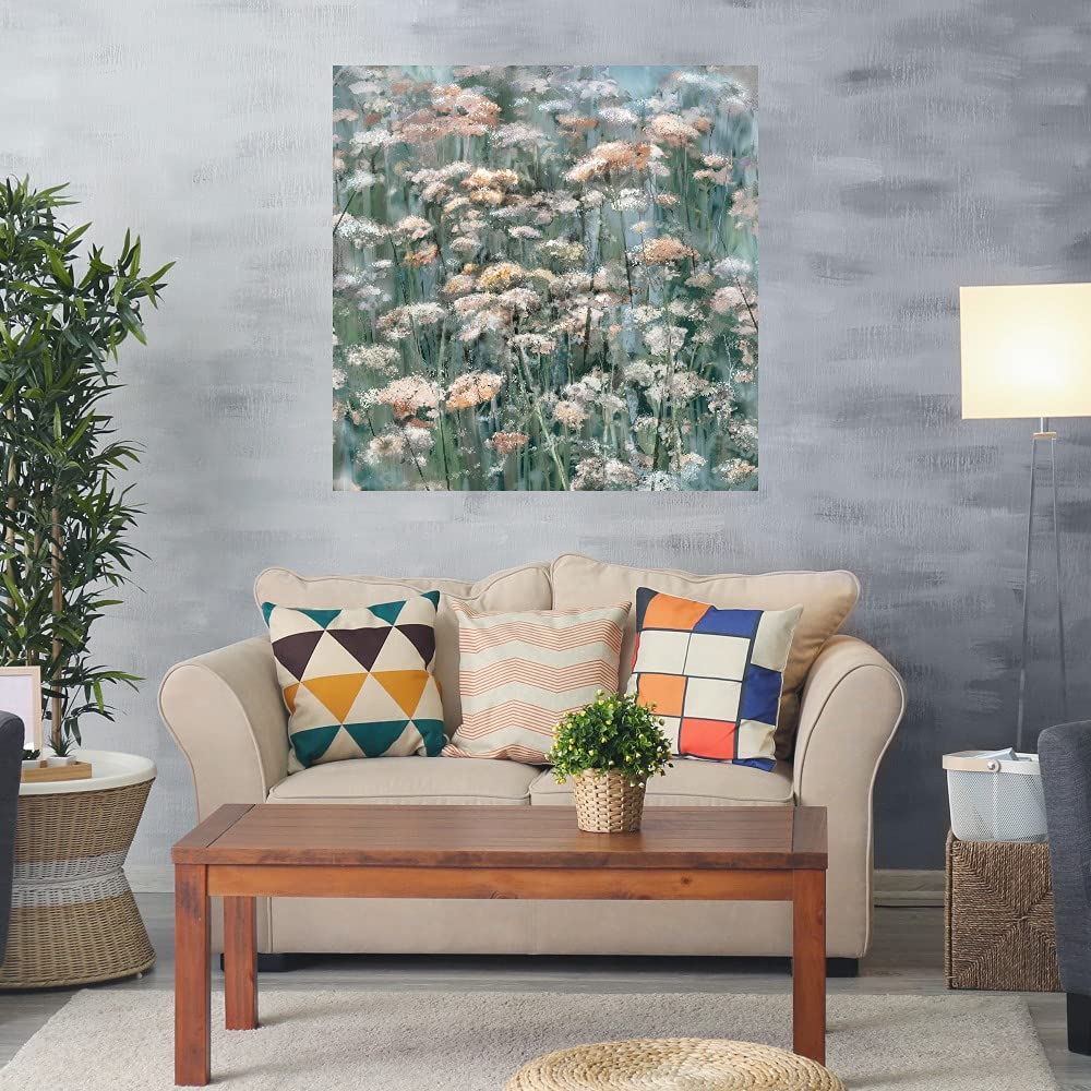 Gwendolyn Fine Art Canvas Wall Decor - Modern Abstract Painting for Home & Office - 32x32 Inches - Ready to Hang - Perfect for Living Room, Bedroom, Bathroom, Kitchen, Office, Bar & Dining Room Decor