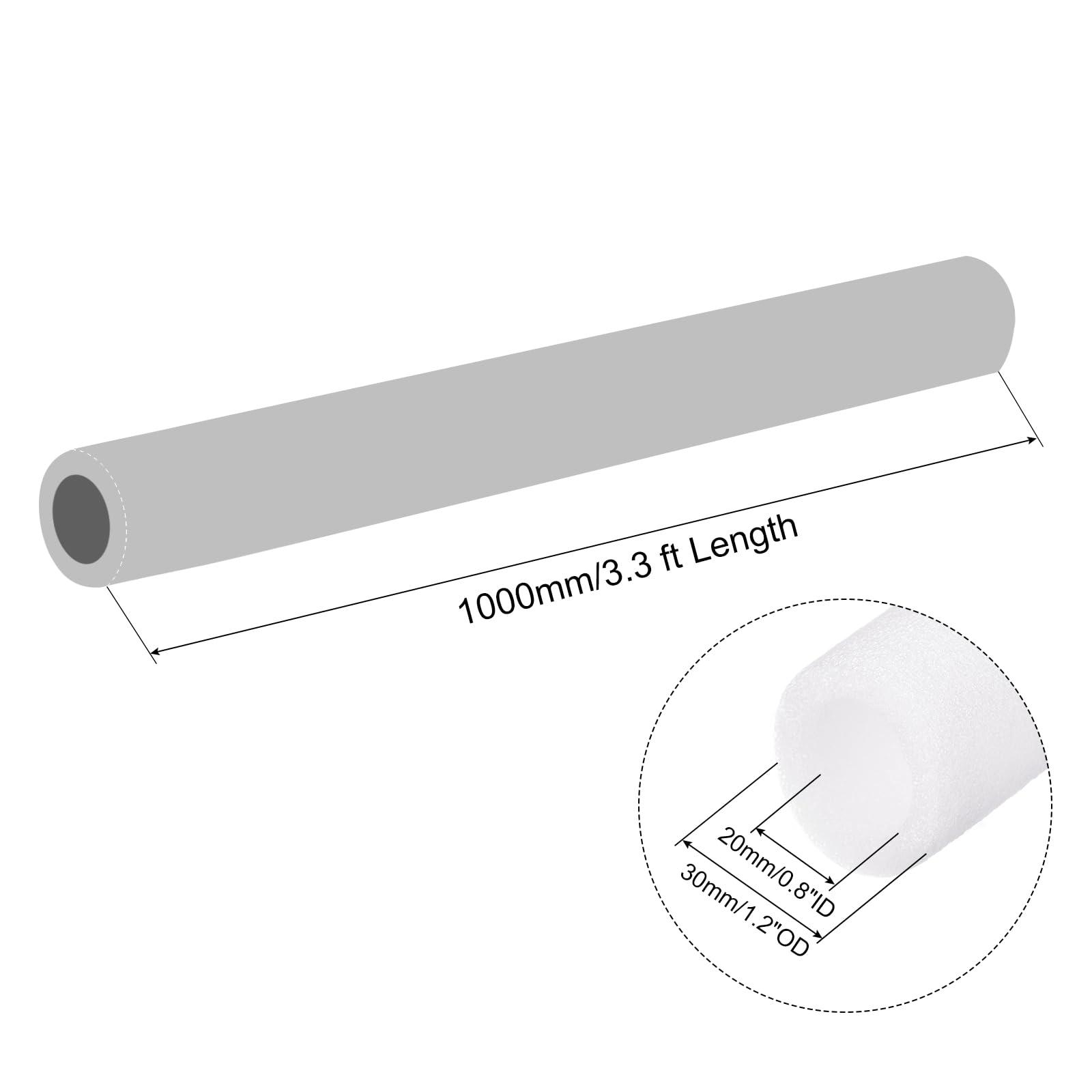 MECCANIXITY Foam Pipe Insulation Sleeve - 0.8
