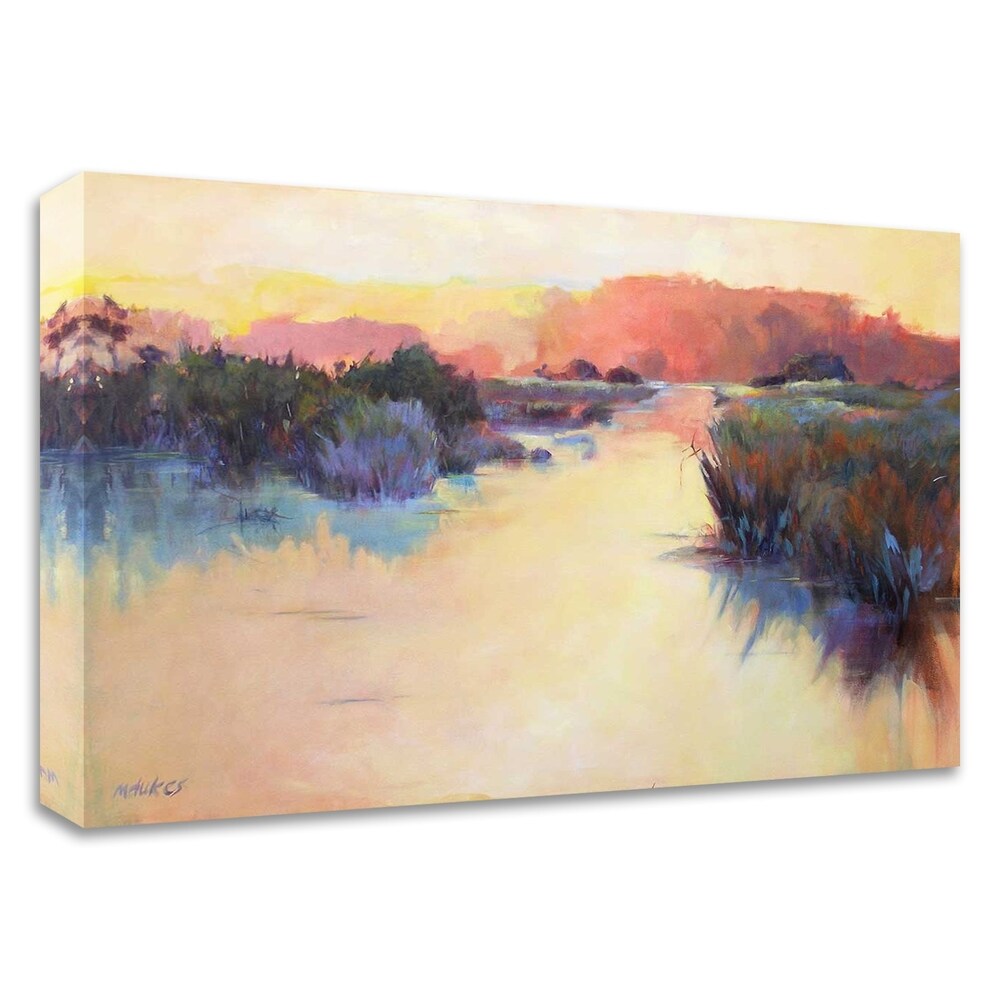 Madeline Dukes 'A Warm Resonance' Canvas Wall Art Print - Ready to Hang Framed Painting for Living Room, Bedroom & Office Decor