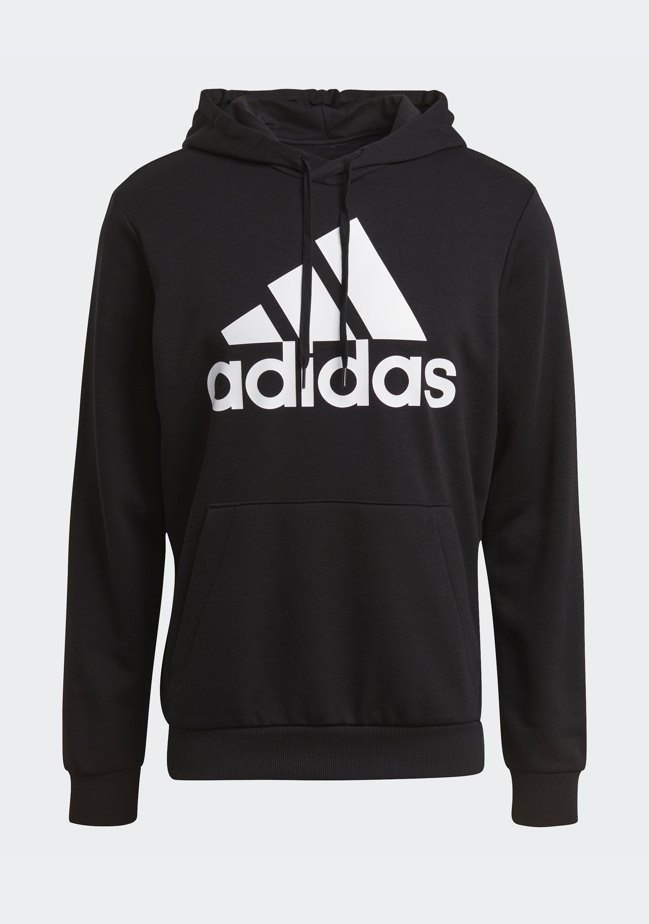 Adidas Men's Big Logo French Terry Hoodie - Comfortable Pullover Sweatshirt for Casual Wear & Gym | Athletic Streetwear & Lounge Hooded Sweater