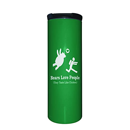 Bears Love People 17 oz Tumbler with Lid, Stainless Steel, Vacuum Insulated with Slide Lock Lid, Leak Proof