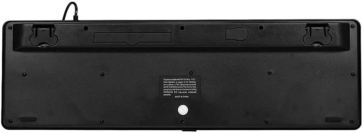USB Wired Keyboard - Quiet Ergonomic Water-Resistant Mechanical Feel Keyboard for PC, Computer, Desktop | Ultra-Slim Design for Office, Gaming & Home Use