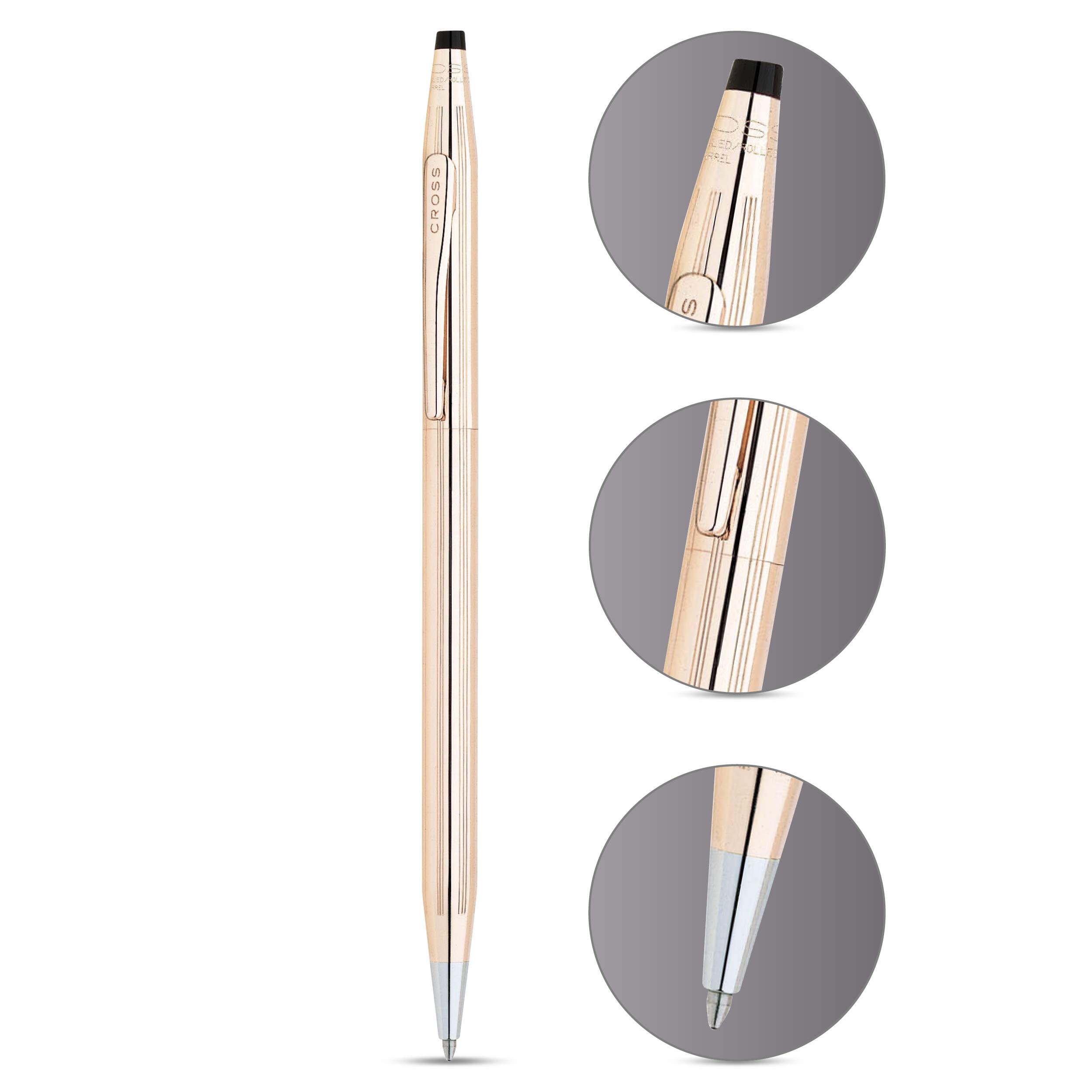 Cross Classic Century Refillable Ballpoint Pen - Medium Point 14K Gold Luxury Gift Box - Perfect for Business Gifts, Executive Writing & Signature Documents