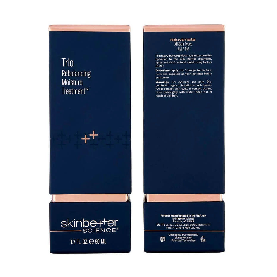 Skinbetter Trio Rebalancing Moisture Treatment - Hydrating Face Cream for Dry & Sensitive Skin | Dermatologist-Recommended Skincare for Daily Use & Night Routine