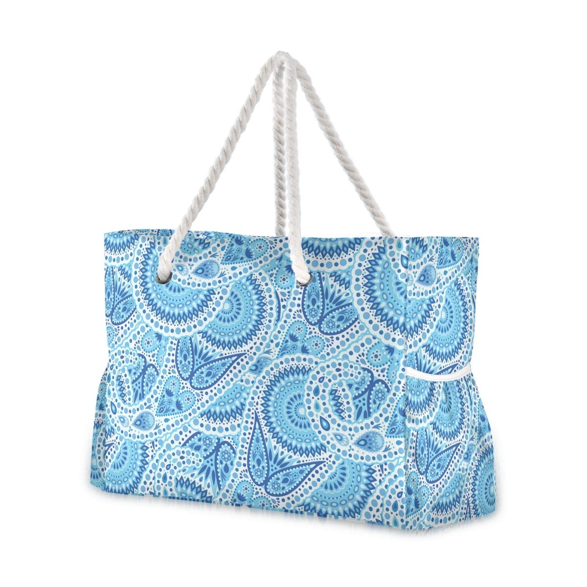 Large Water Resistant Canvas Beach Tote Bag with Floral Design - Durable Shoulder Bag for Gym, Travel, Shopping & Daily Use | Perfect for Pool, Beach Outings & Weekend Getaways