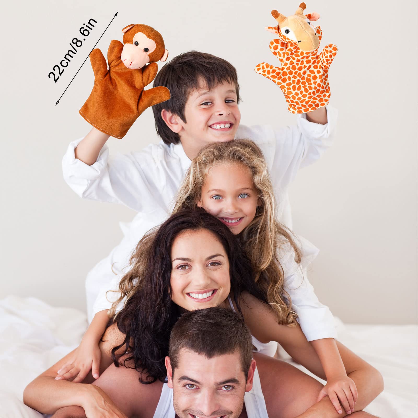 Shappy 24-Piece Zoo Animal Hand Puppets Set - Soft Plush Educational Toys for Kids, Toddlers Storytelling & Role Play (24 Styles) - Perfect for Classroom Activities, Birthday Gifts & Interactive Learning