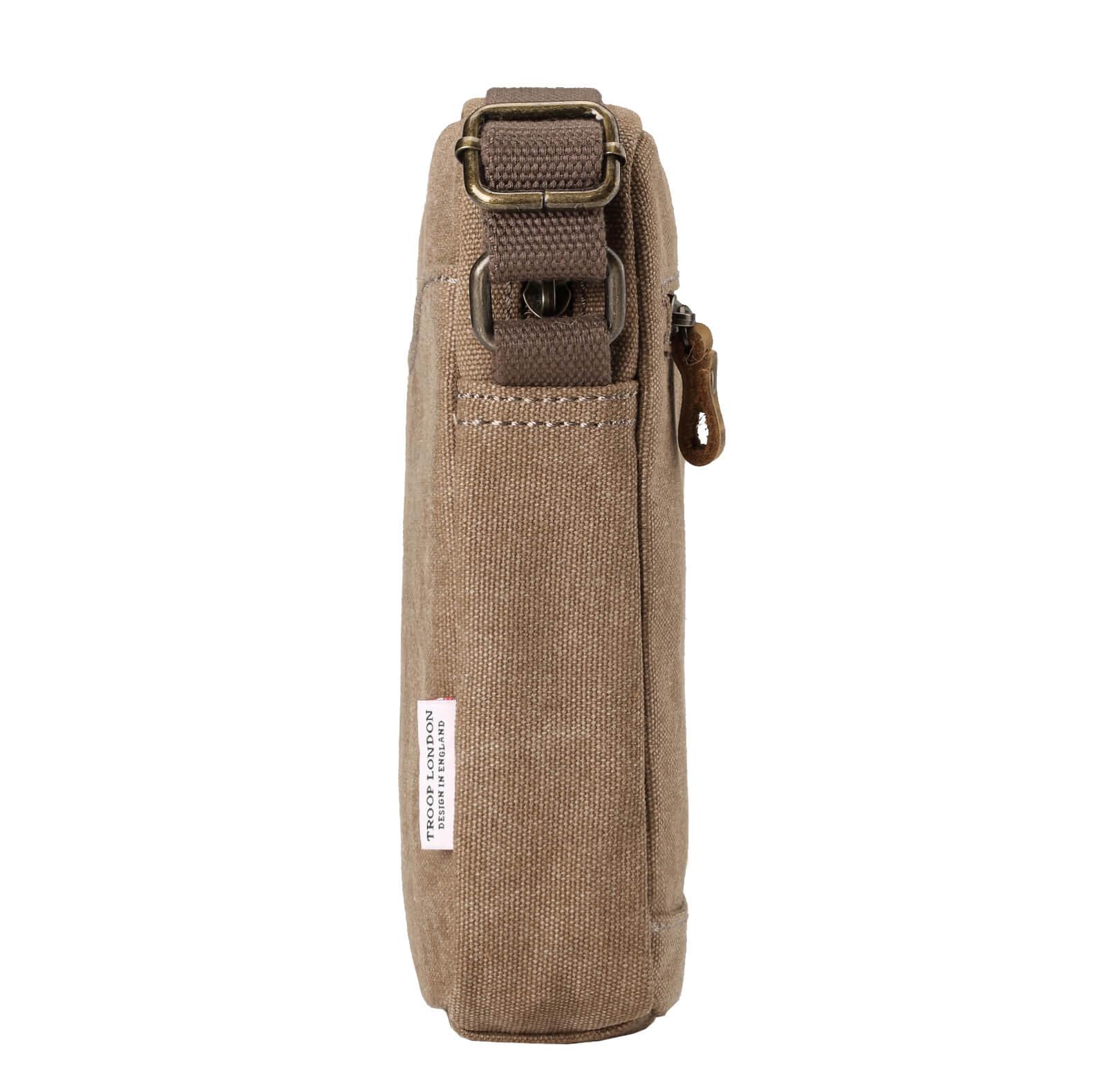 TRP0405 S Troop London Classic Canvas Small Crossbody Bag - Stylish & Durable for Daily Use, Travel, and Outdoor Activities