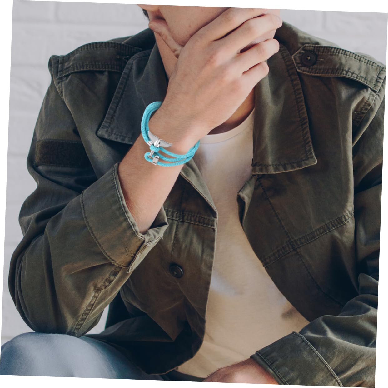 Whale Tail Bracelet Set of 2 - Nautical Rope Bracelets with Mermaid Tail Charm, Silicone Marine Bracelets for Women, Simple Boho Style Bangle - Perfect for Beach Vacation, Summer Accessories, and Ocean Lover Gifts