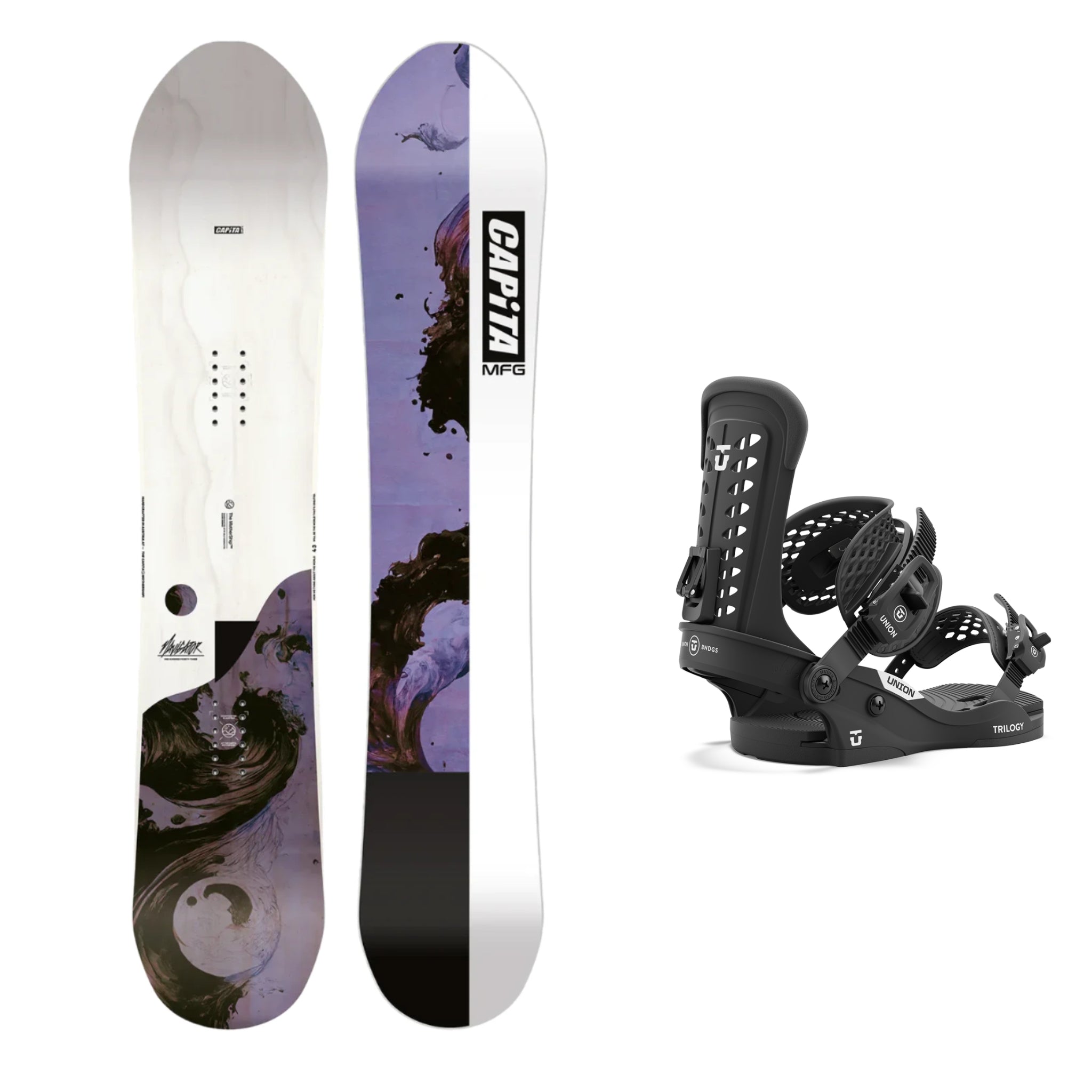 CAPiTA The Navigator Women's Snowboard with Union Trilogy Classic Bindings 2025 - All-Mountain Freestyle Snowboard for Women | Perfect for Powder, Groomers & Park Riding
