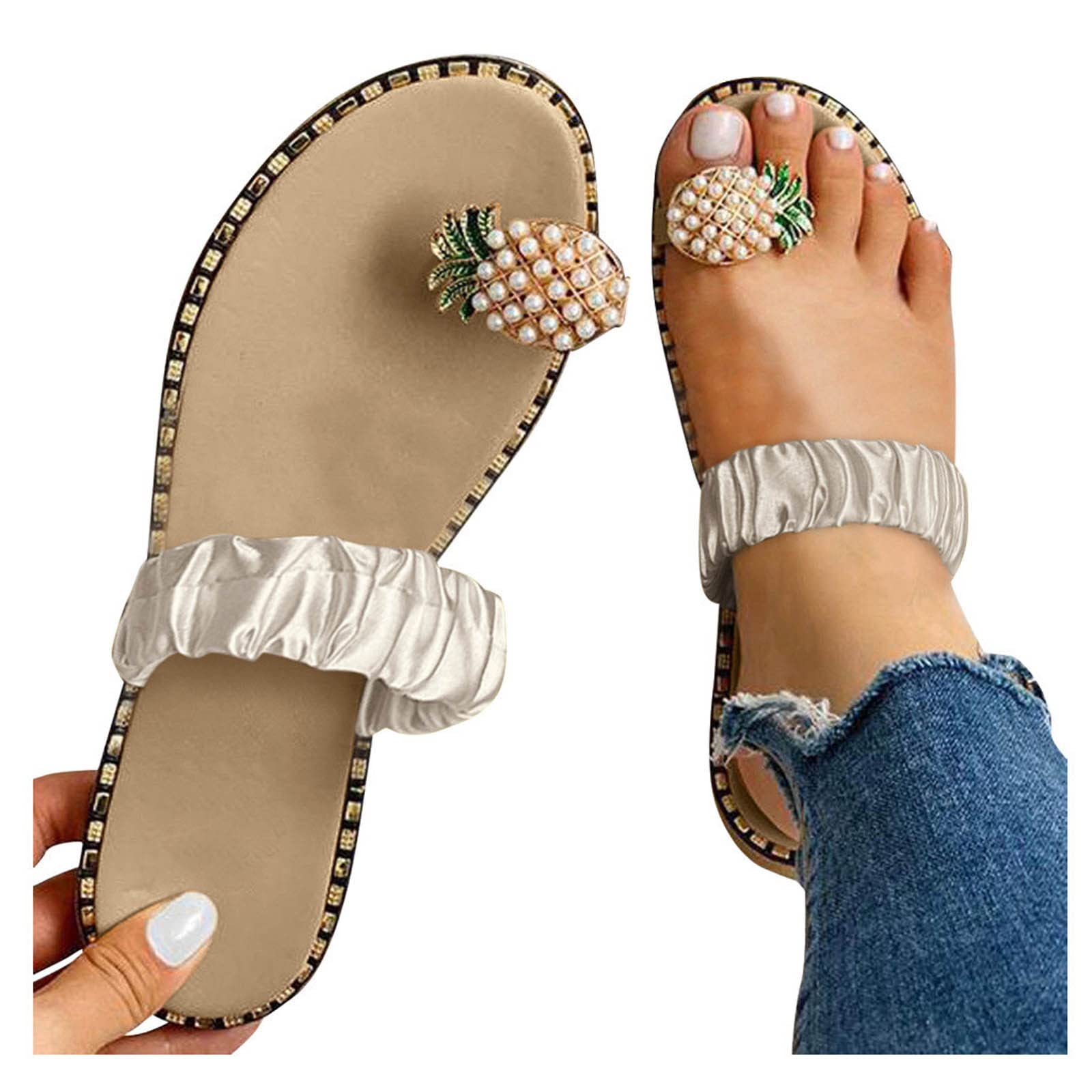 Women's Rhinestone Sandals - Comfortable Shining Roman Slippers for Summer Beach Travel & Casual Wear | Perfect for Vacation, Poolside, and Outdoor Adventures