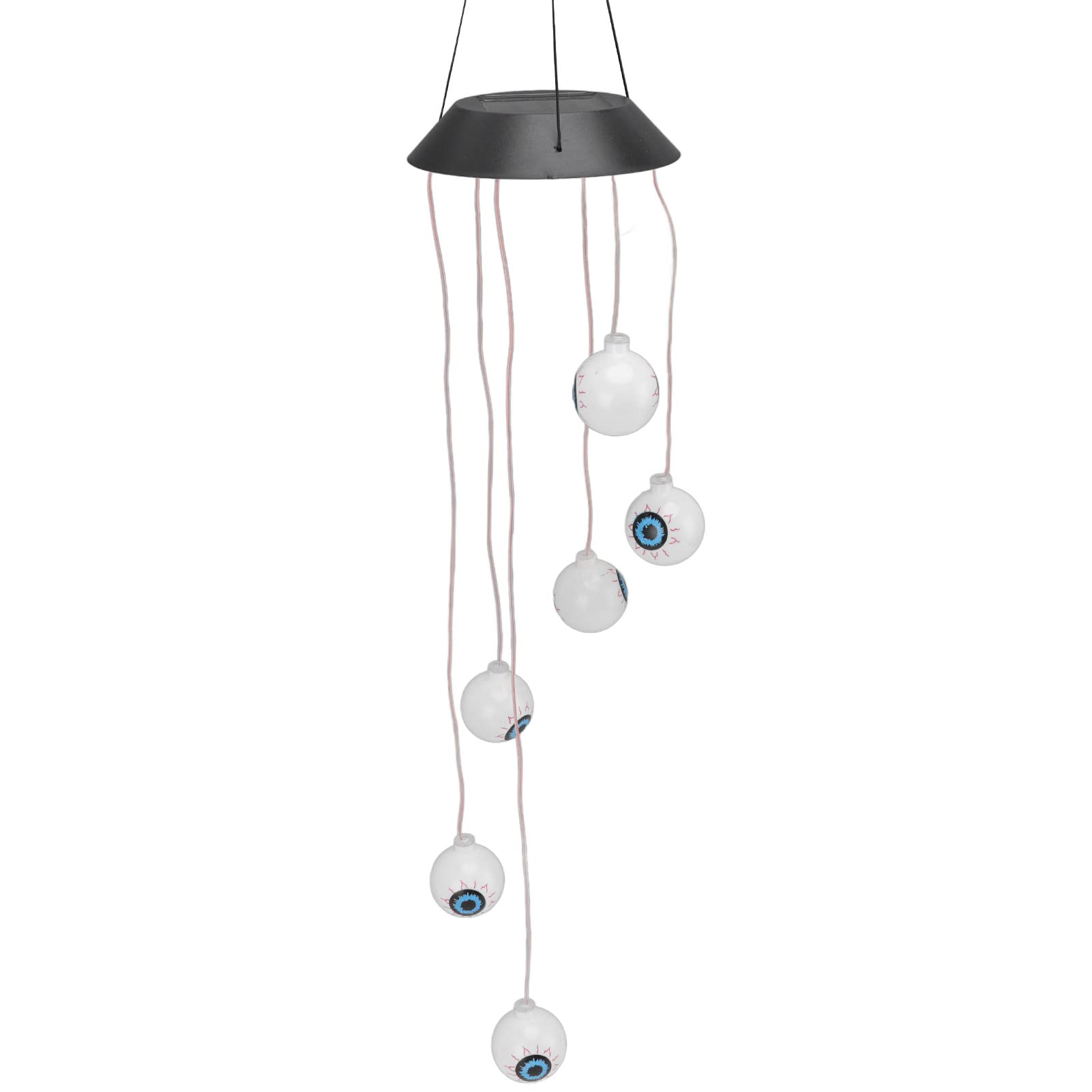 Garosa 6 LED Eyeball String Lights - Halloween Wind Chimes Decor for Indoor & Outdoor Use | Spooky Party, Garden, Porch, and Patio Lighting