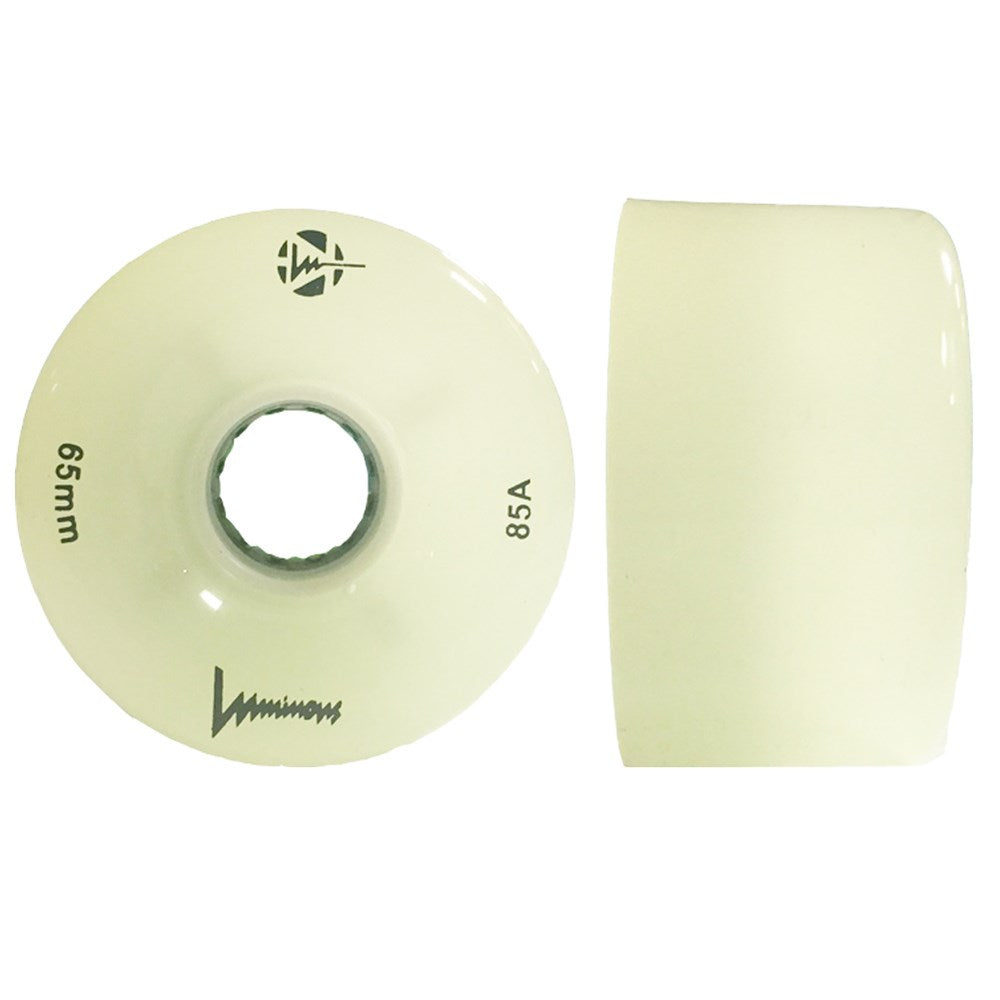 Luminous LED Glow 65mm Light Up Quad Wheels - Bright Light Up Roller Skate Wheels for Night Skating, Raves & Outdoor Activities