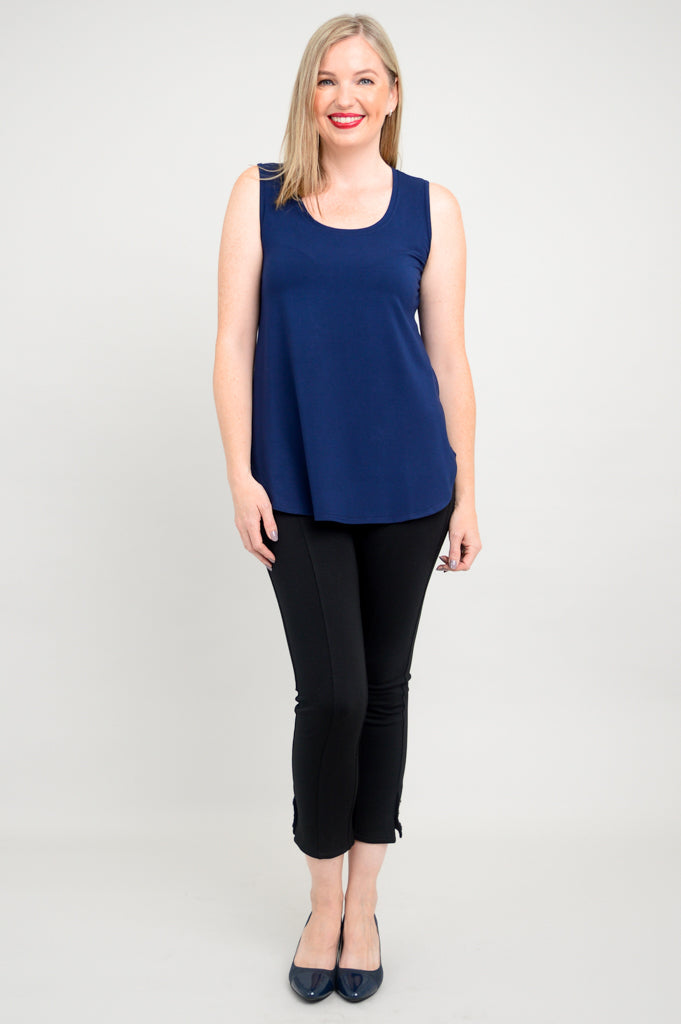 Stylish Jazz Tank Top for Women - Soft Bamboo Fabric in Indigo Blue - Perfect for Yoga, Summer Outfits & Casual Wear