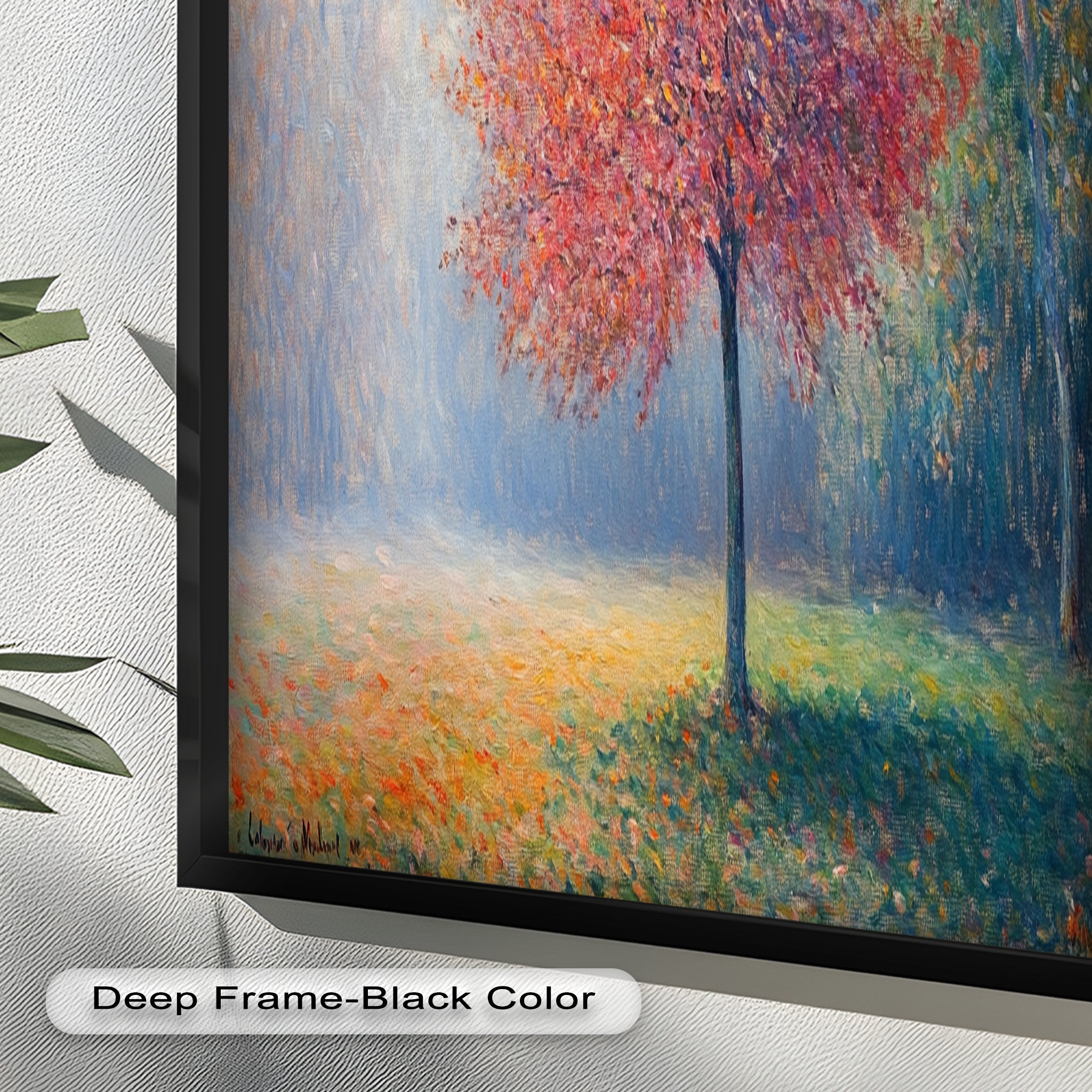 Autumn Radiance Impressionist Oil Painting - Handmade Landscape Artwork for Home Decor, Office Wall, Living Room & Gift