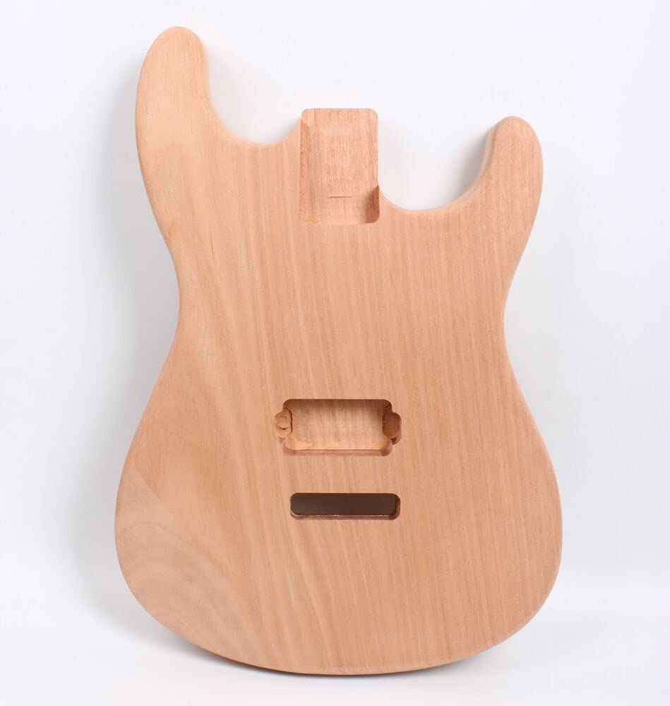 Unfinished Mahogany Solid Wood Electric Guitar Body for DIY Replacement - Perfect for Custom Guitar Builds & Repair Projects