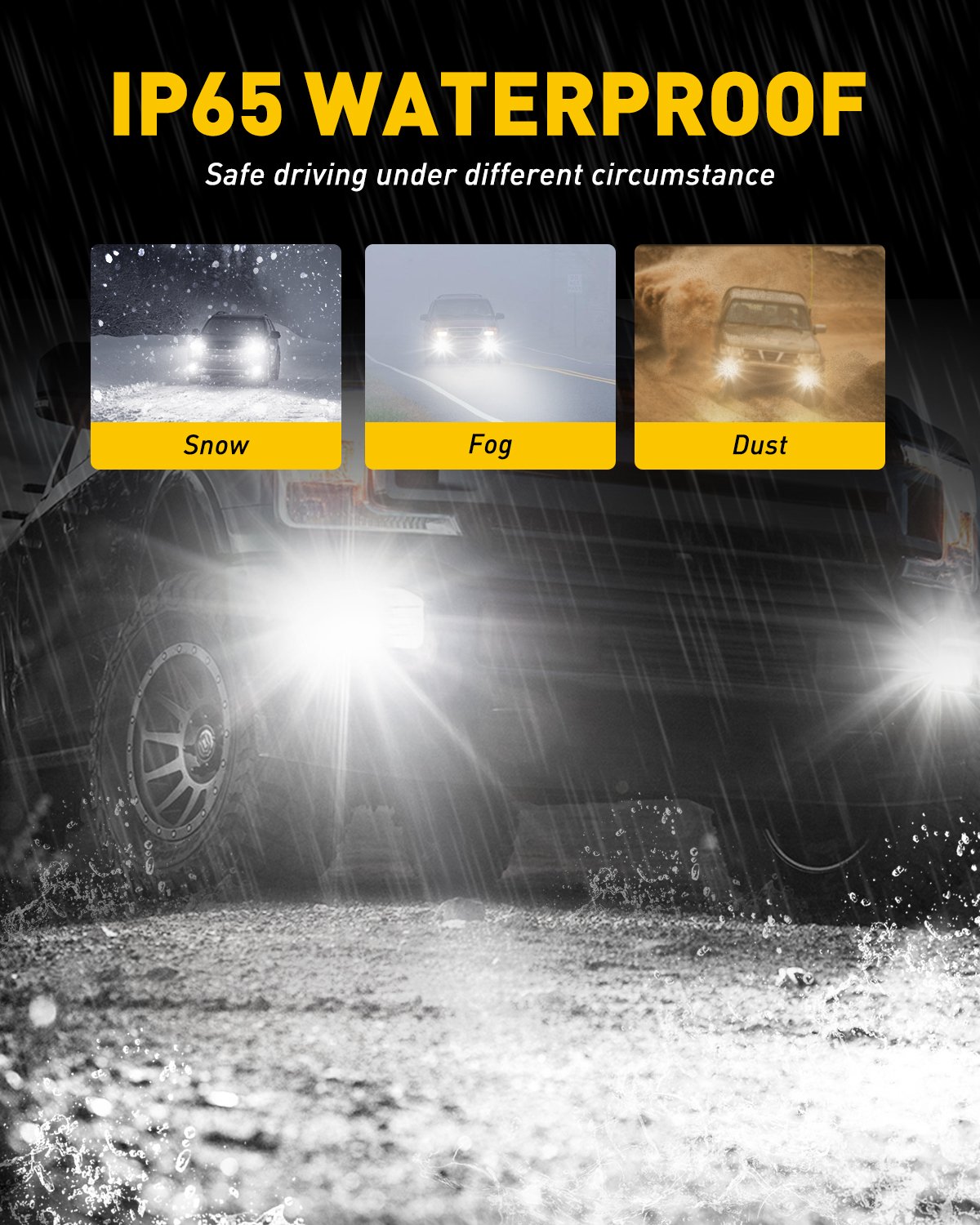 5202 LED Bulb 5201 LED Fog Light Bulbs - 6500K Cool White High Brightness CSP LED Chips for Cars, Trucks, SUVs - Perfect for Night Driving and Foggy Conditions