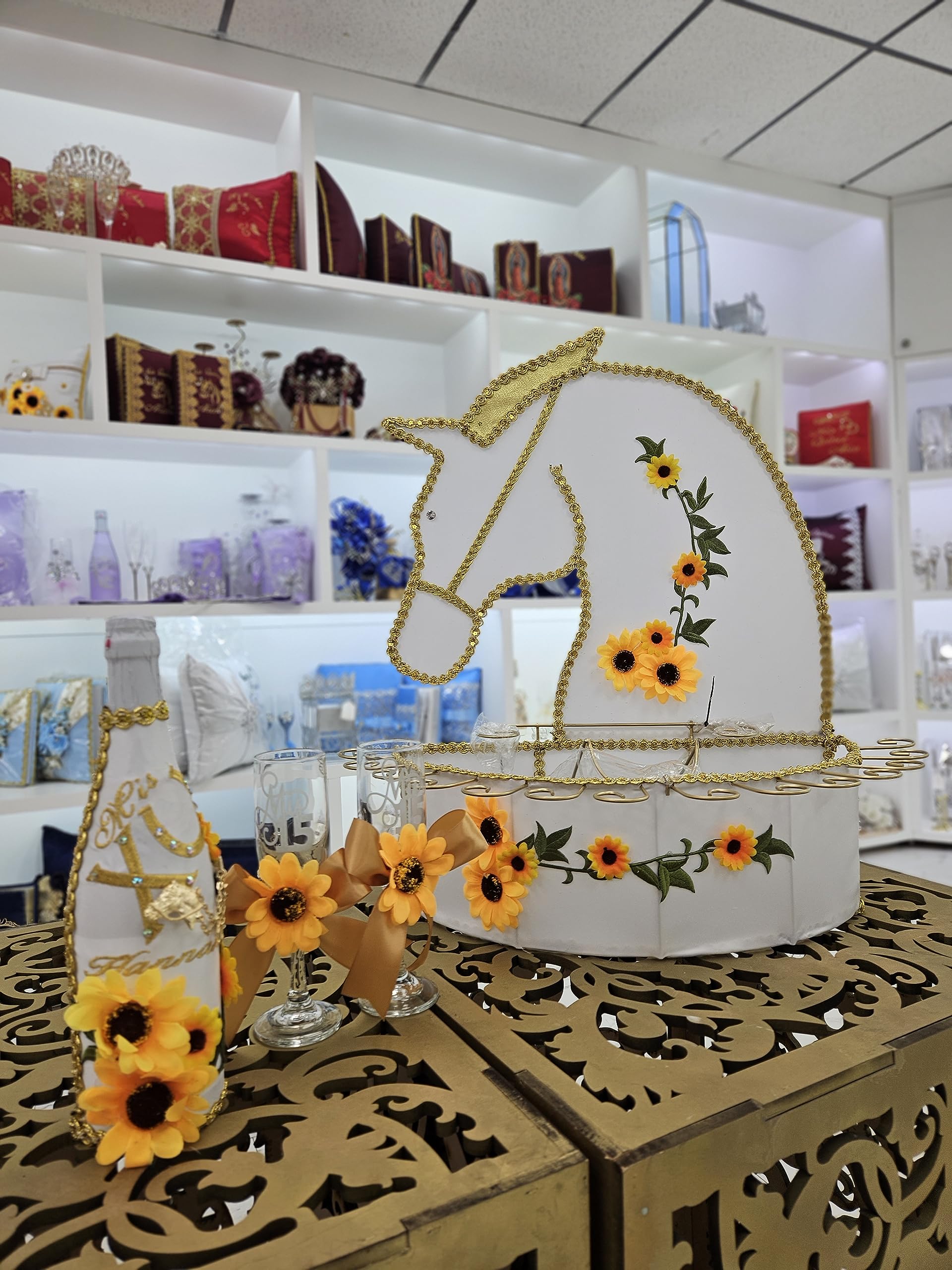 Quinceanera Toasting Set - 183 Sunflowers Sweet Sixteen Accessories | Quinceañeras Decorations & Gift Ideas for Birthday Celebrations