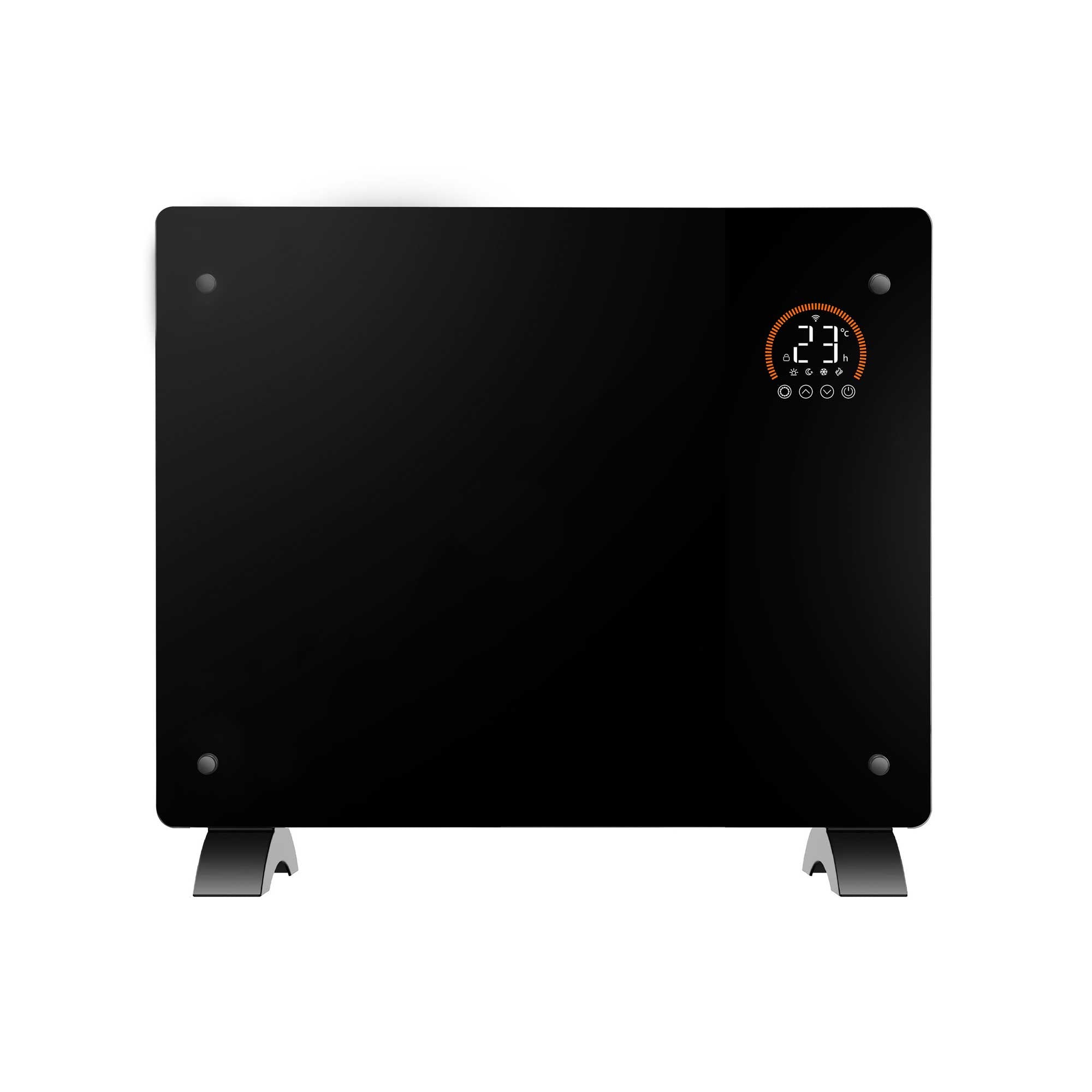 Baridi 1000W Smart WiFi Electric Glass Panel Heater with Remote Control & 24/7 Timer - Energy Efficient Space Heater for Bedroom, Office, Living Room - Black (Model DH135)