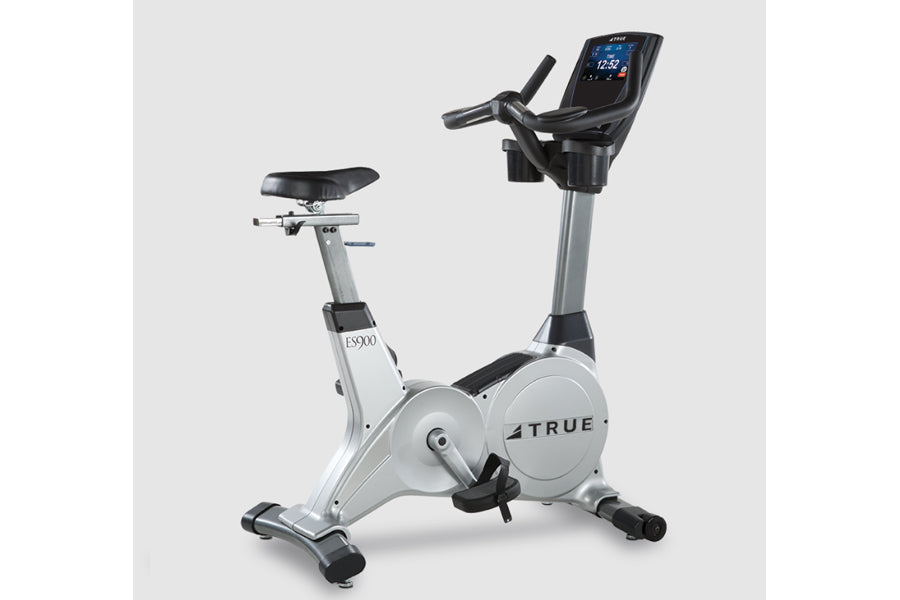 TRUE ES900 Upright Exercise Bike for Home Gym - Magnetic Resistance Indoor Cycling Bike with LCD Monitor, Adjustable Seat & Quiet Operation - Perfect for Cardio Workouts, Weight Loss & Fitness Training