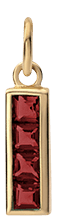 Totem 4 Stone Pendant Necklace - Genuine Red Garnet Gemstone in 14K Gold Vermeil - Perfect for Spiritual Healing, Meditation & Boho Fashion Jewelry