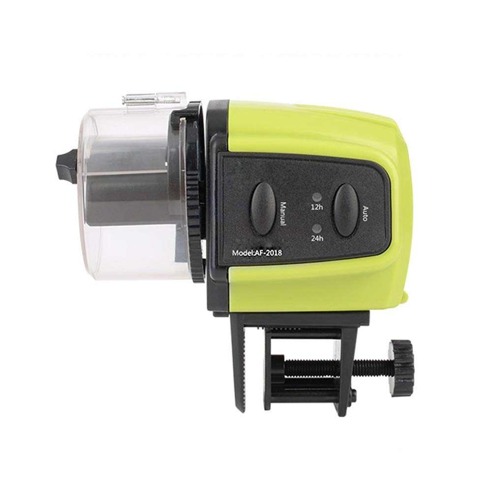 Automatic Fish Feeder with Timer & LCD Display - Digital Aquarium Tank Auto Fish Food Dispenser for Vacation & Daily Feeding