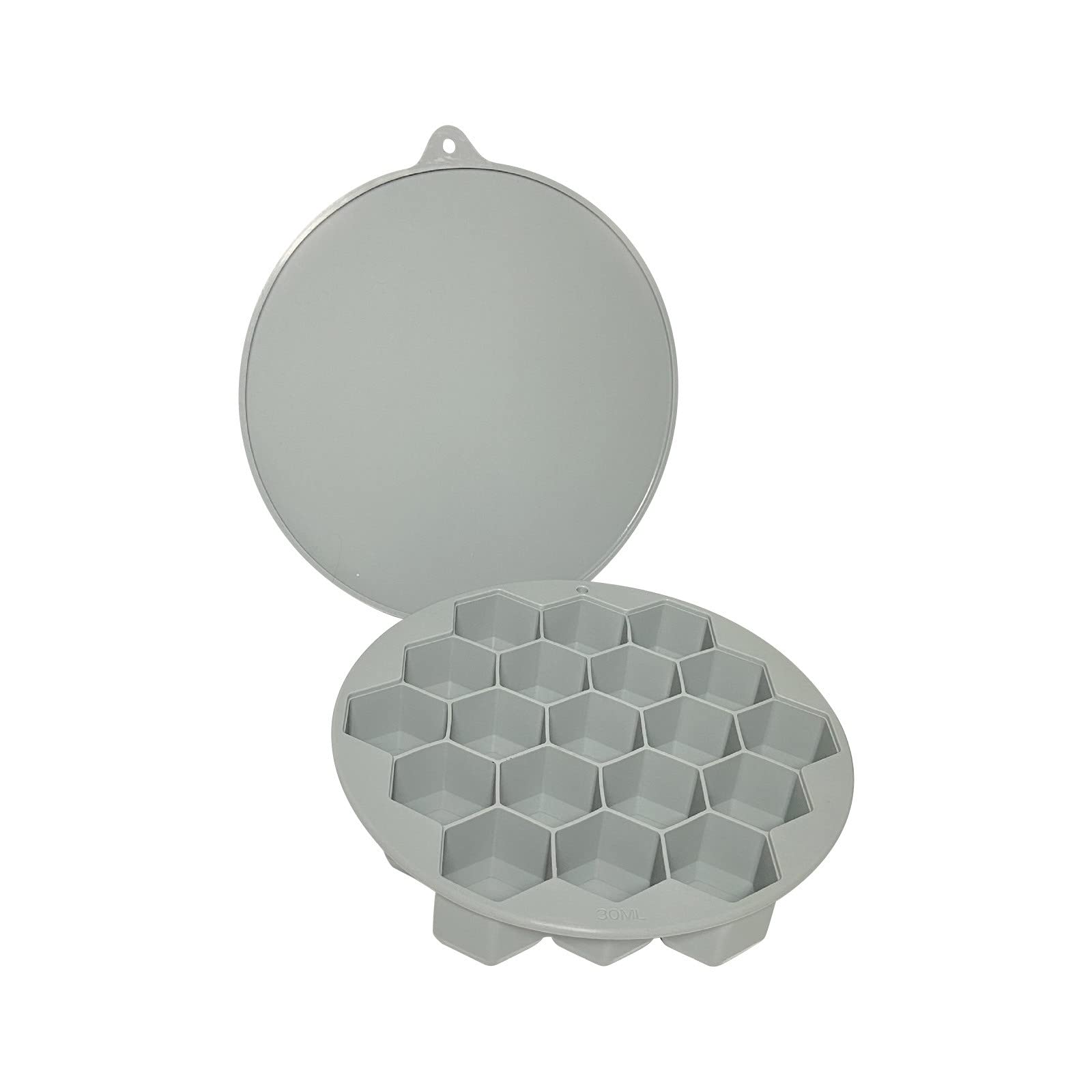 Premium Food-Grade Silicone Honeycomb Ice Mold with Lid - Whiskey & Cocktail Ice Cube Tray for Bourbon, Scotch & Mixed Drinks - Perfect for Home Bars & Entertaining