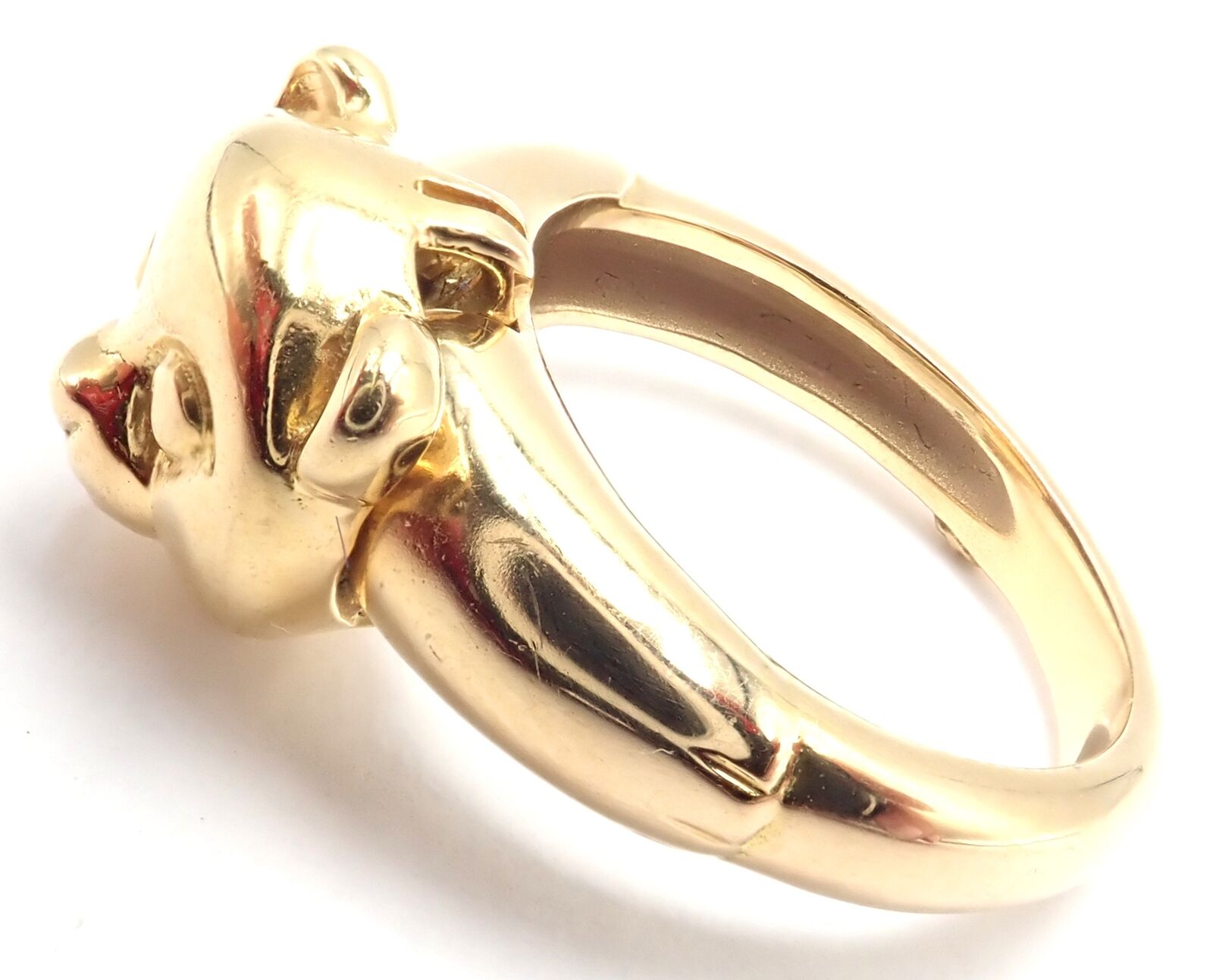 Authentic Van Cleef & Arpels 18k Yellow Gold Teddy Bear Band Ring Pendant - Luxury Jewelry Gift for Women, Perfect for Valentine's Day & Anniversary