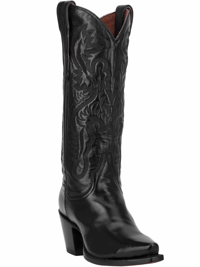 Dan Post DP3200 Women's Maria Leather Boots - Black | Western Cowgirl Boots for Casual Wear, Country Dancing & Outdoor Events