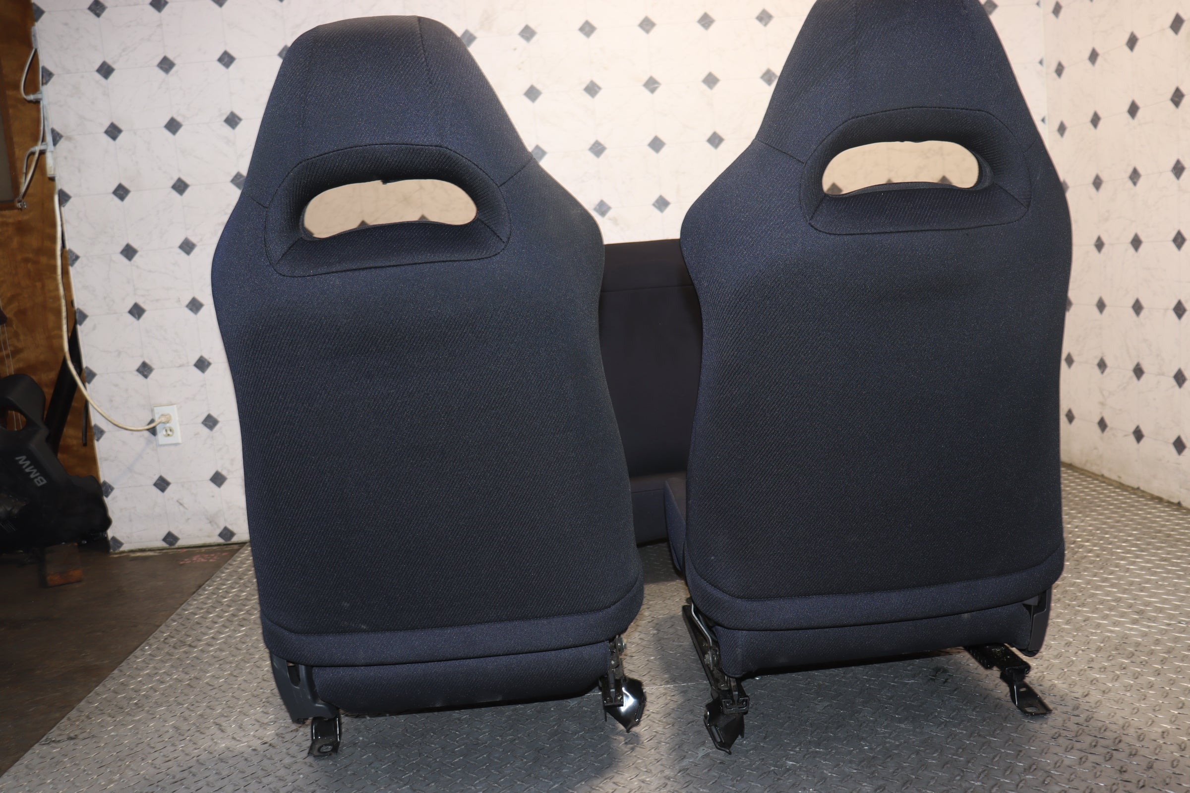 JDM Subaru Impreza WRX STI V7 Front & Rear OEM STI Seats - Perfect for Racing & Car Enthusiasts