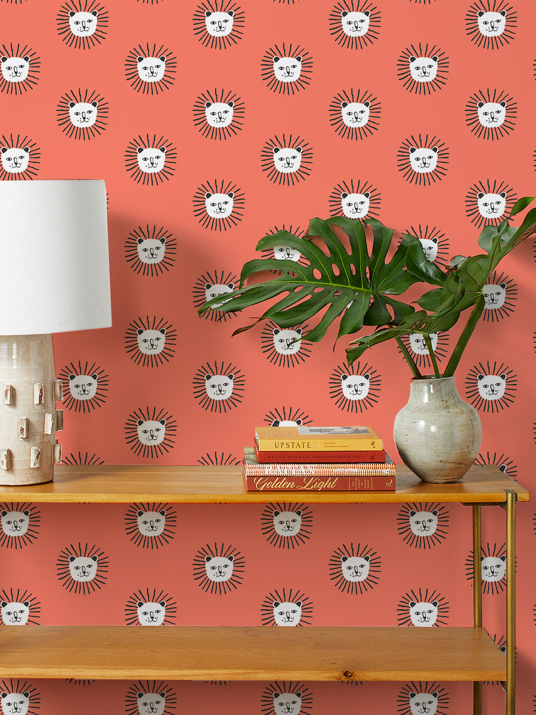 Lion's Mane Mushroom Wallpaper - Botanical Nature Themed Peel and Stick Wall Decor | Perfect for Living Room, Bedroom, or Nursery