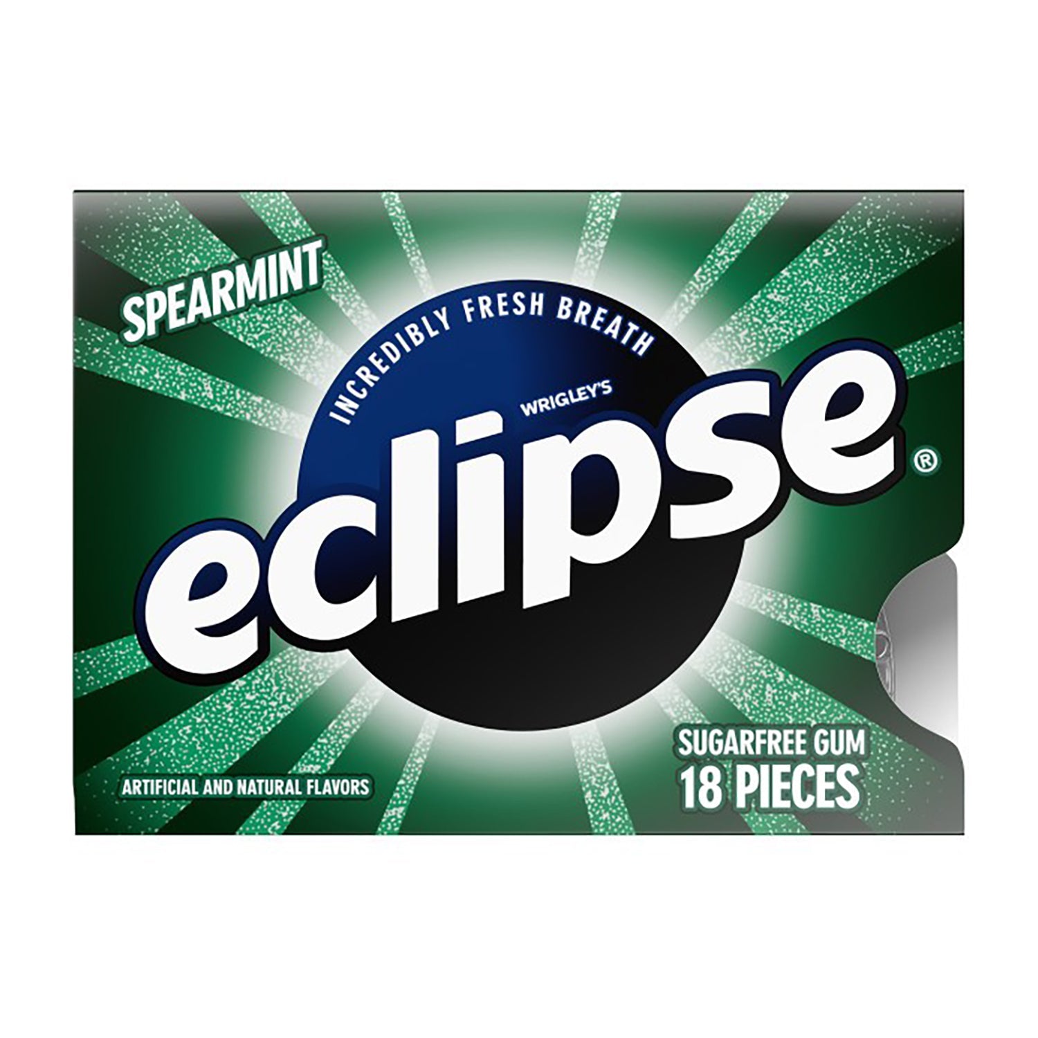Eclipse Sugar Free Spearmint Chewing Gum - 8 Count Box - Fresh Breath for Work, Gym & Travel